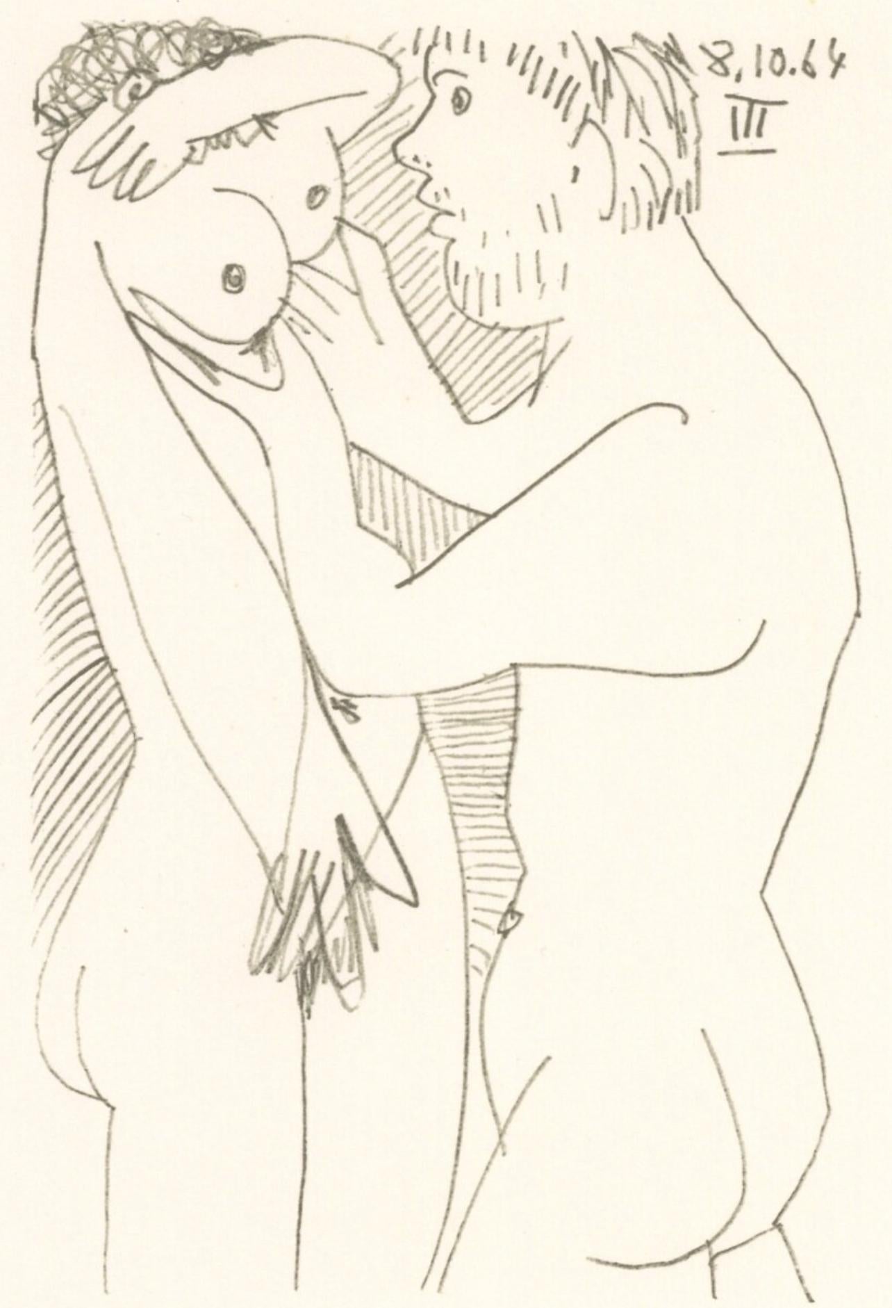 Pablo Picasso Figurative Print – Picasso, Komposition (Cramer 148), Le Goût du Bonheur (nach)