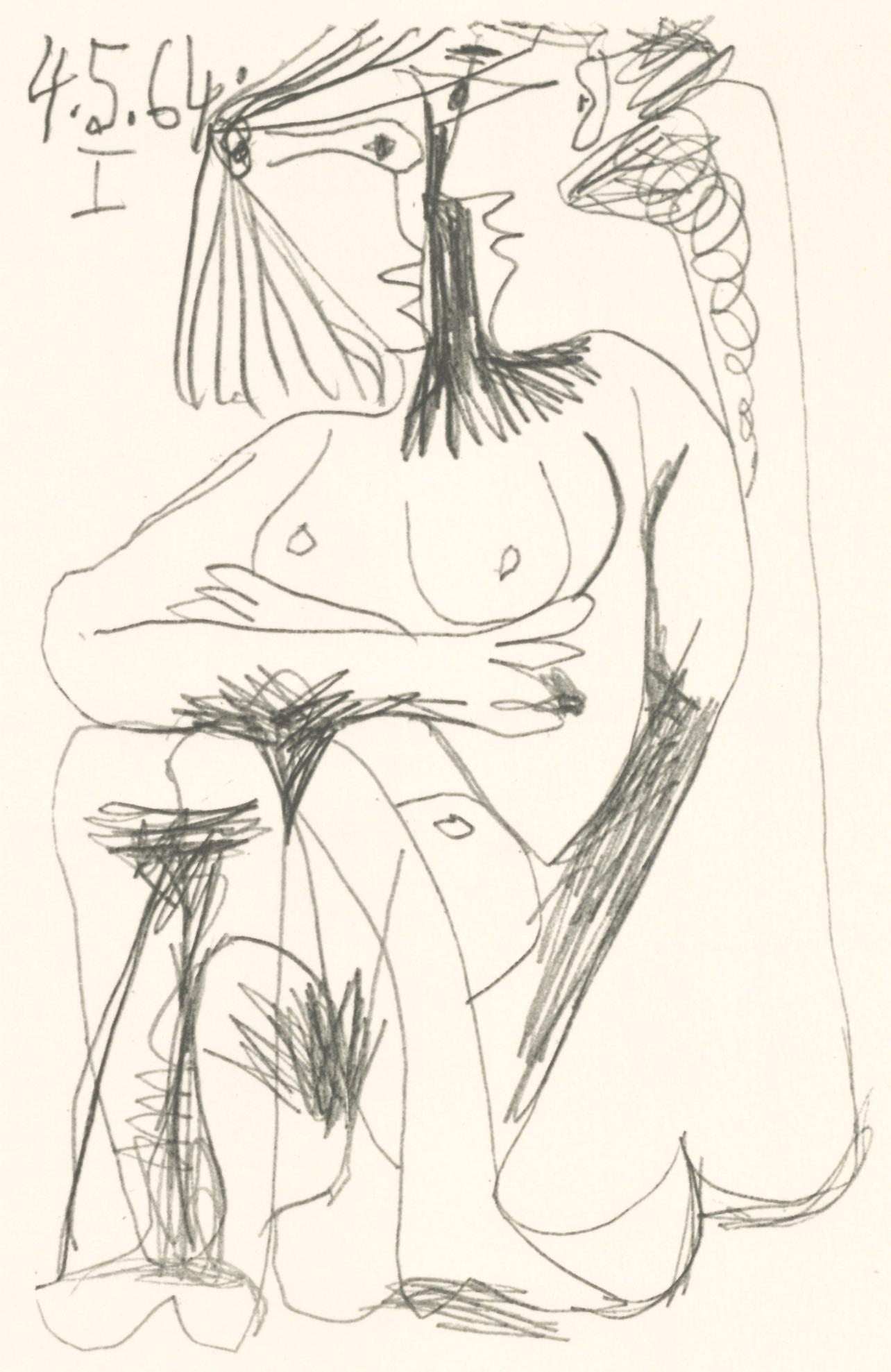 Pablo Picasso Landscape Print - Picasso, Composition (Cramer 148), Le Goût du Bonheur (after)