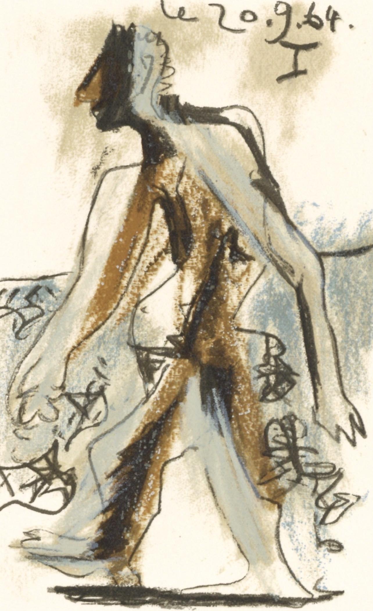 Pablo Picasso Figurative Print – Picasso, Komposition (Cramer 148), Le Goût du Bonheur (nach)