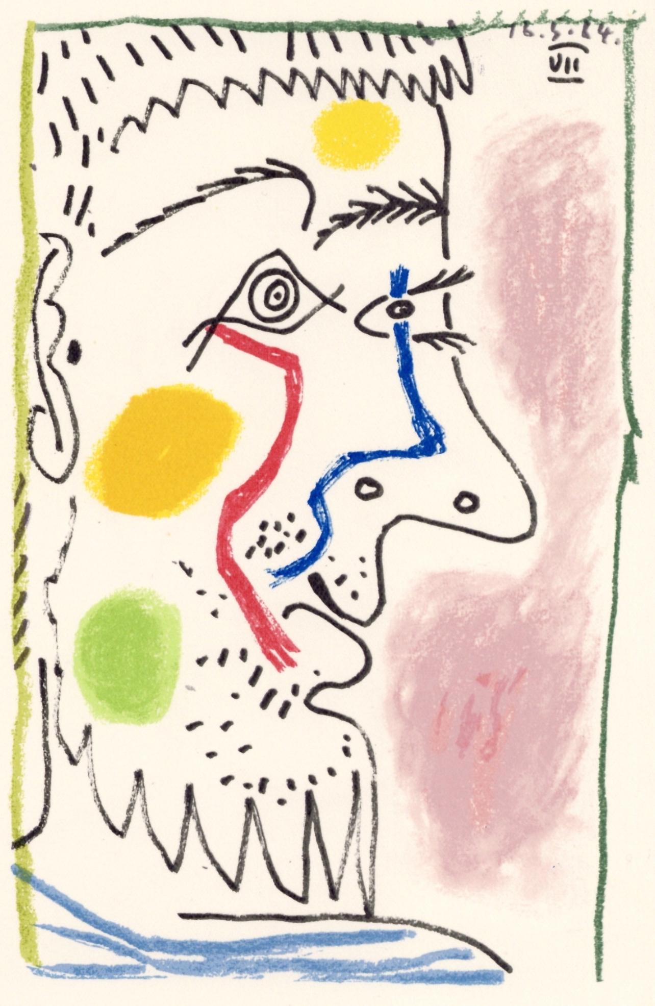 Landscape Print de Pablo Picasso - Picasso, Composición (Cramer 148), Le Goût du Bonheur (después)