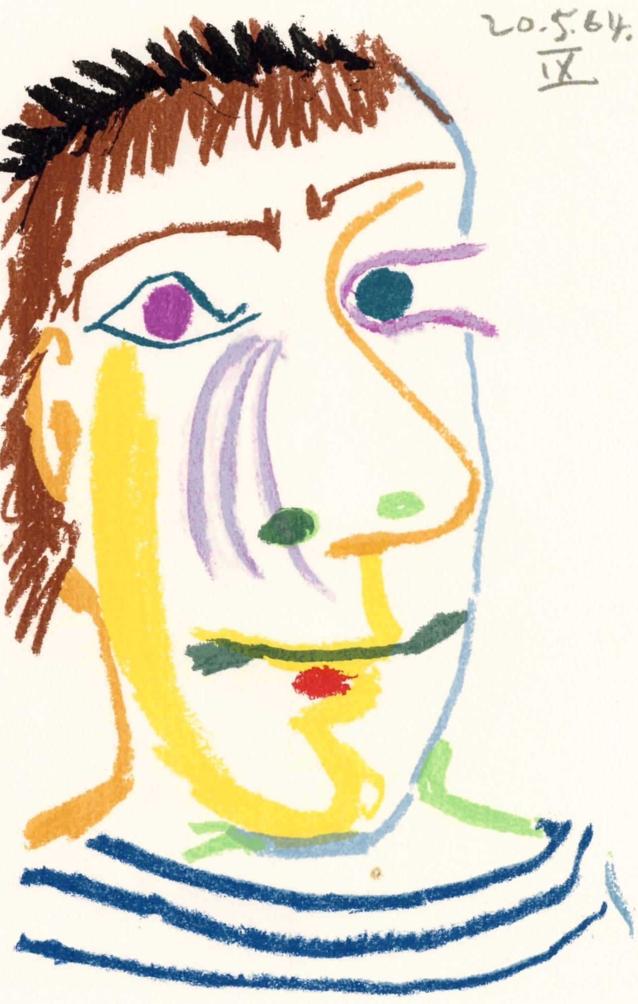 Landscape Print Pablo Picasso - Picasso, Composition (Cramer 148), Le Goût du Bonheur (d'après)