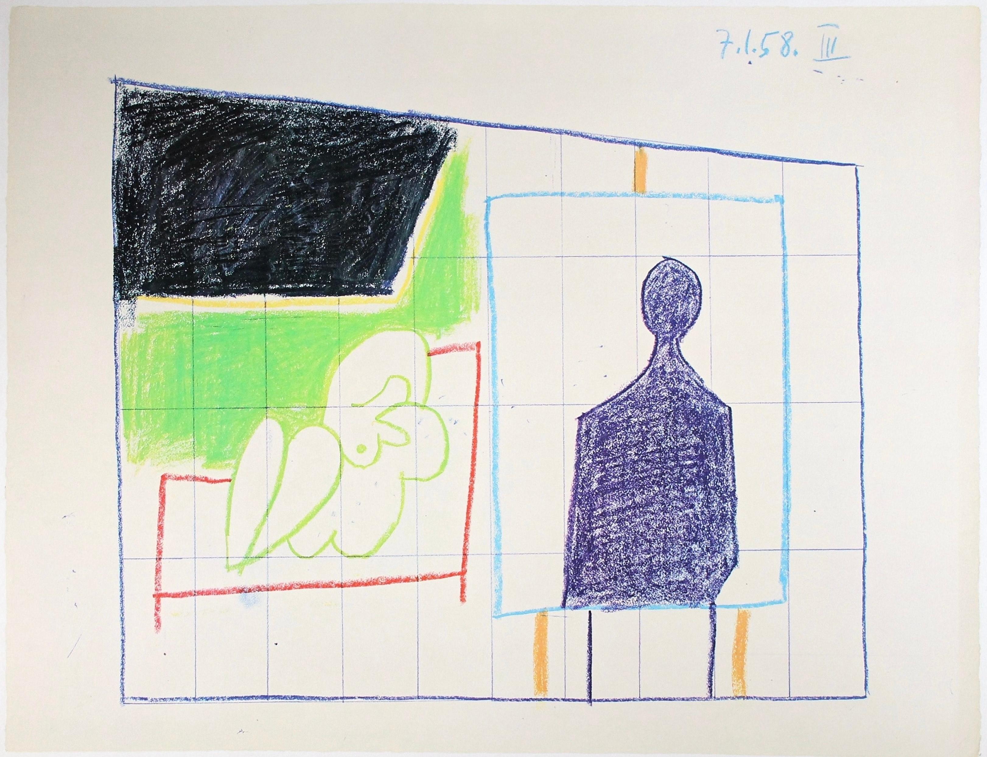 Picasso, Composition (Cramer 155), Pablo Picasso, La Chute D'Icare (after) For Sale 4
