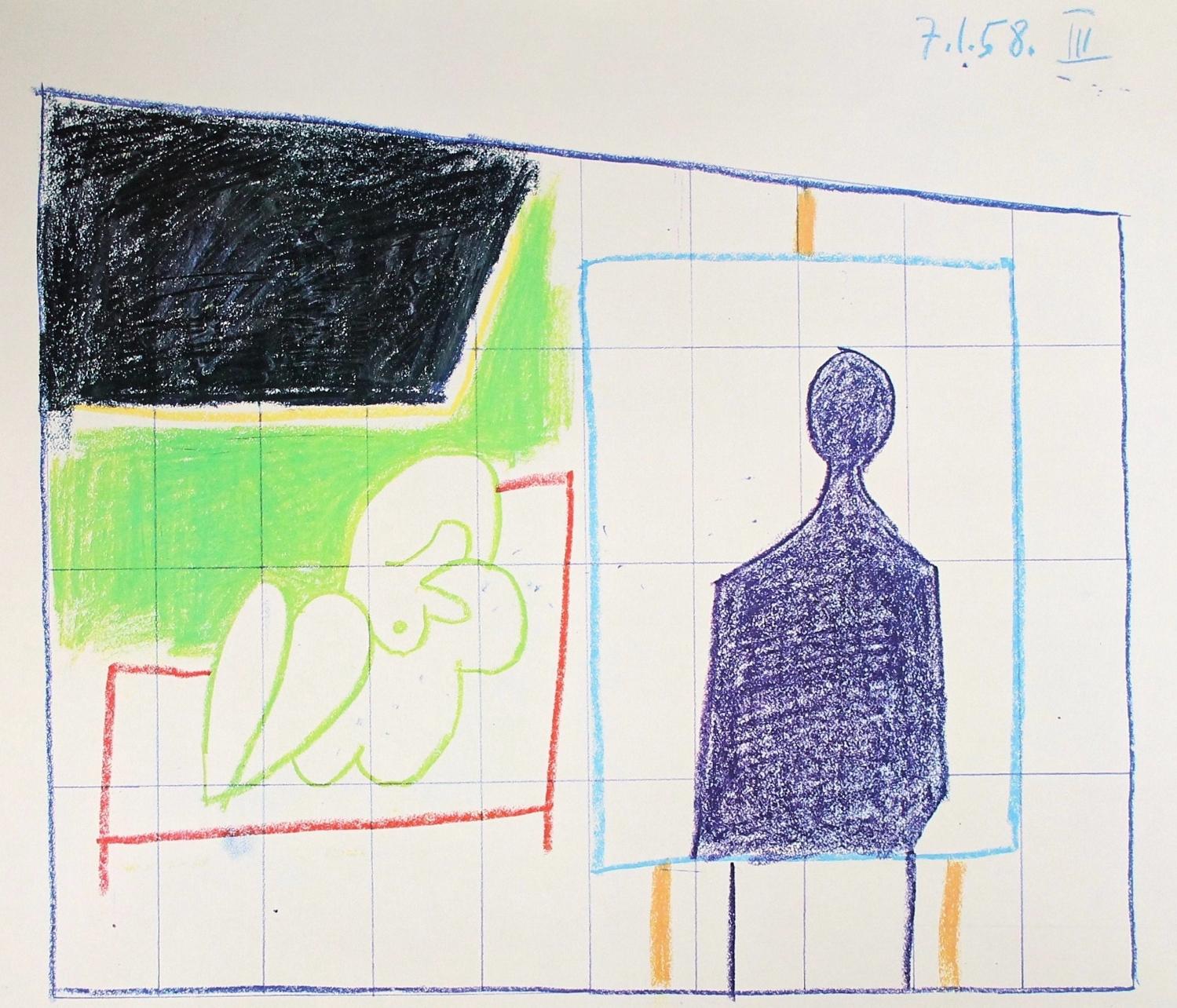 Medium: Lithograph on vélin paper
Year: 1972
Paper Size: 20.5  X 26.4 inches
Catalogue raisonné reference: Cramer, illustration 155
Inscription: Inscription: Unsigned and unnumbered, as issued
Notes: From the folio, Pablo Picasso, La Chute D'Icare,