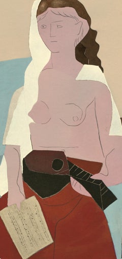 Pablo Picasso, Woman with Mandolin, from Chroniques du Jour, 1930 (after)