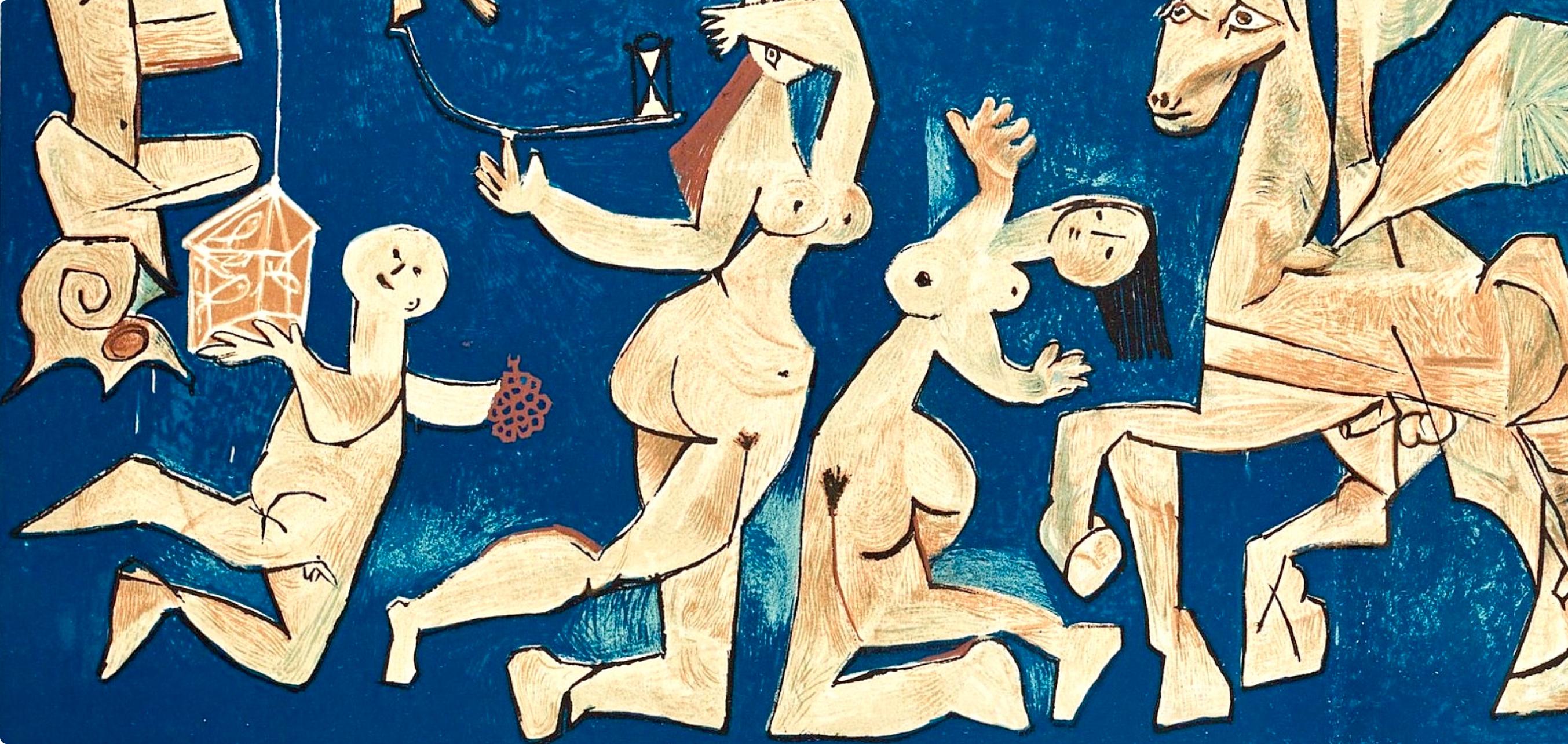 Picasso, Composition (Cramer 67; Bloch 748), La Guerre et la Paix (after) - Cubist Print by Pablo Picasso