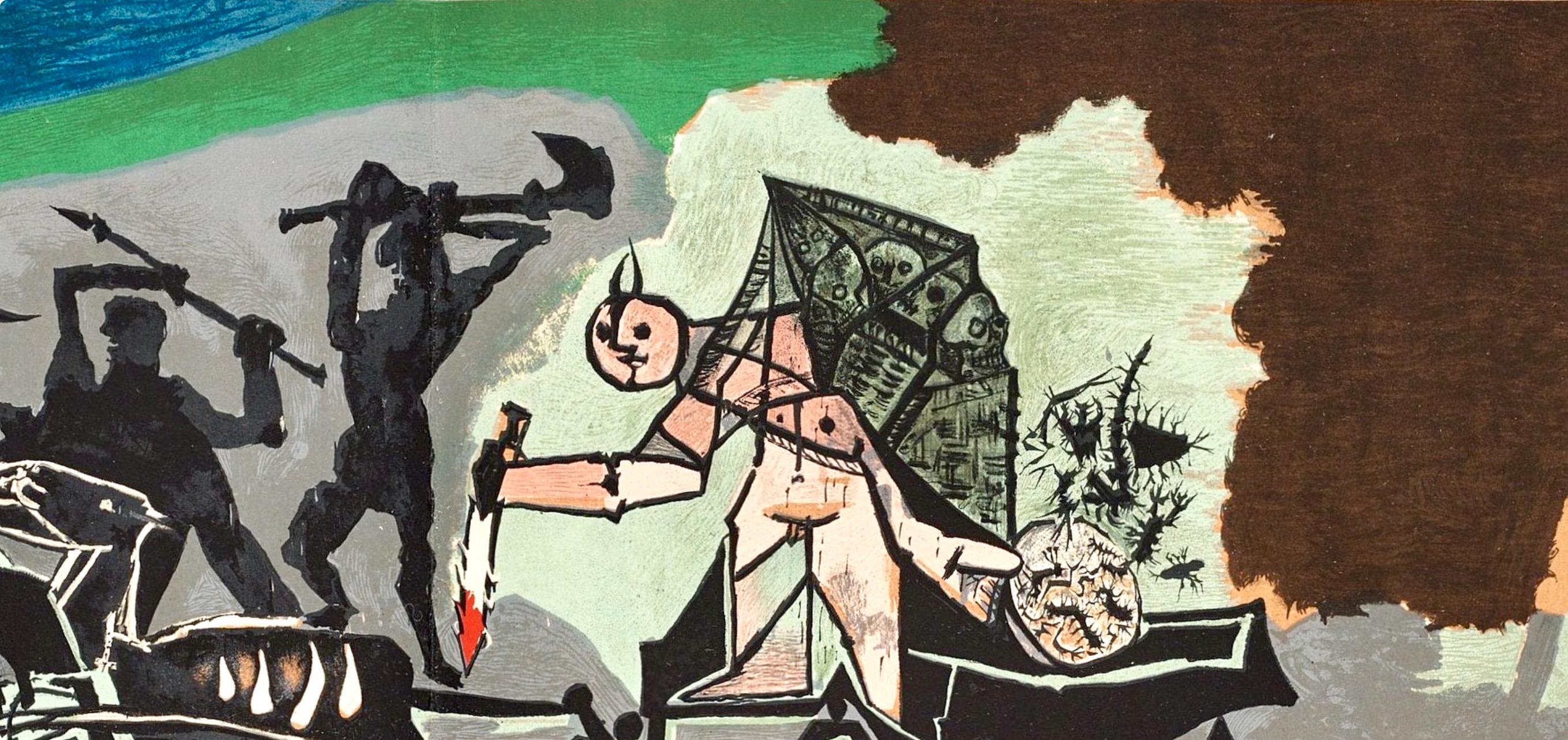 Medium: Lithograph on vélin paper
Year: 1954
Paper Size: 14.25 x 20.25 inches, with centerfold, as issued
Inscription: Inscription: Unsigned and unnumbered, as issued
Catalogue Raisonné Reference: Cramer 67; Bloch 748; Mourlot 245; Bloch, Books