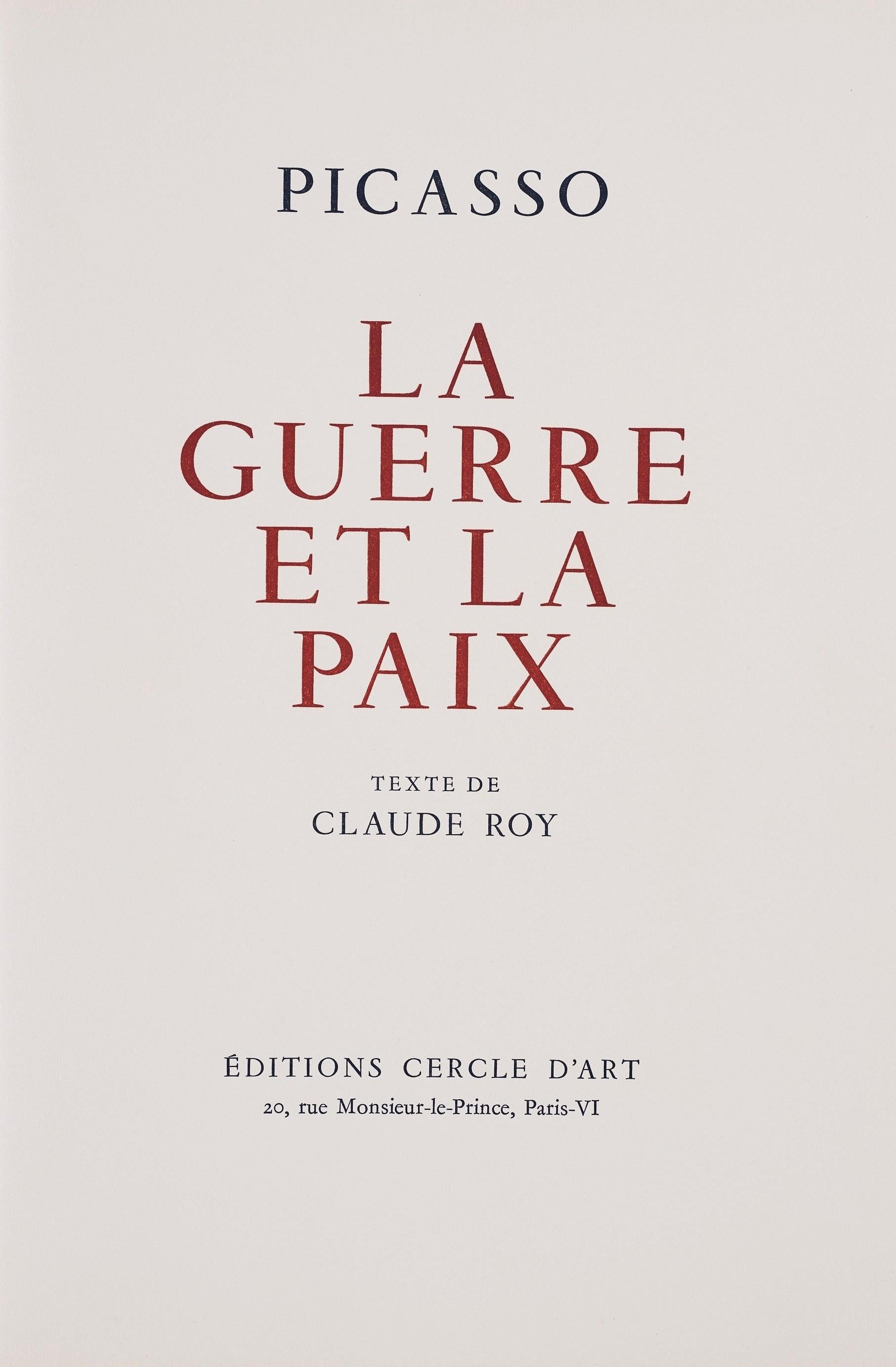 Picasso, Composition (Cramer 67 ; Bloch 748), La Guerre et la Paix (après) en vente 3