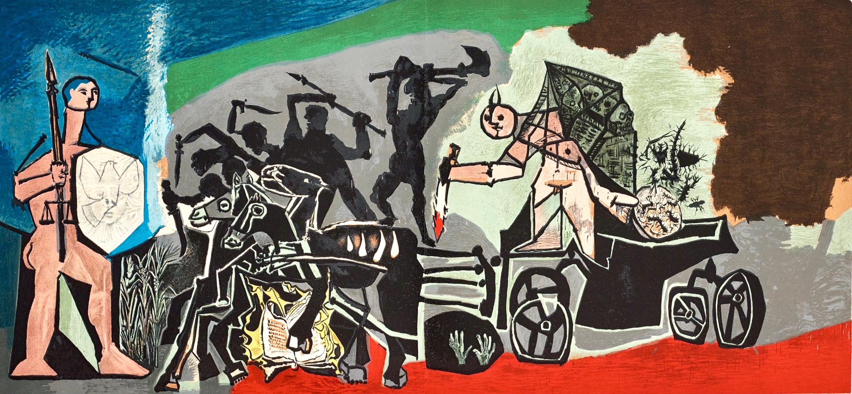 Pablo Picasso Figurative Print - Picasso, Composition (Cramer 67; Bloch 748), La Guerre et la Paix (after)