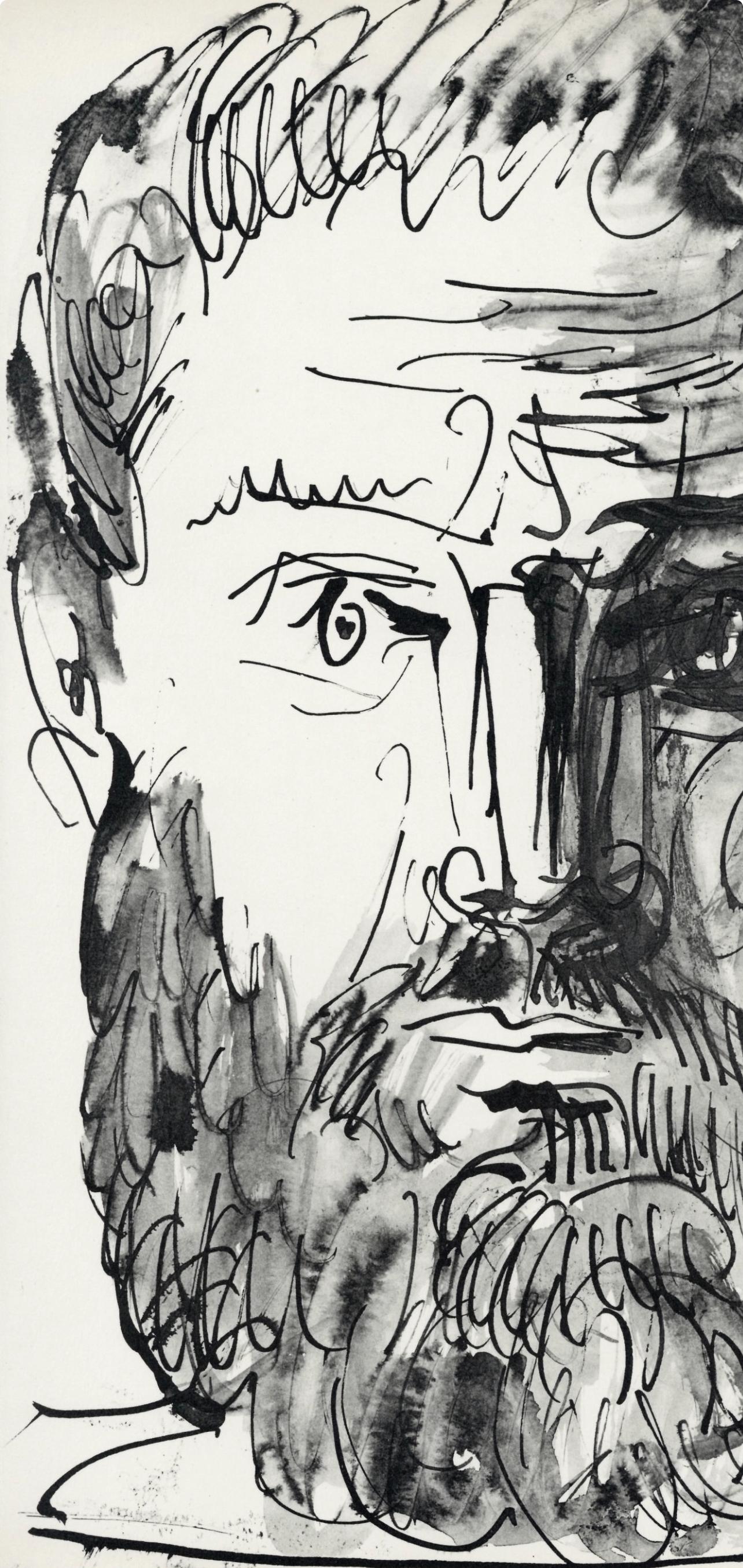 Picasso, Composition (Cramer 84), Picasso en marge du Buffon (after) - Cubist Print by Pablo Picasso