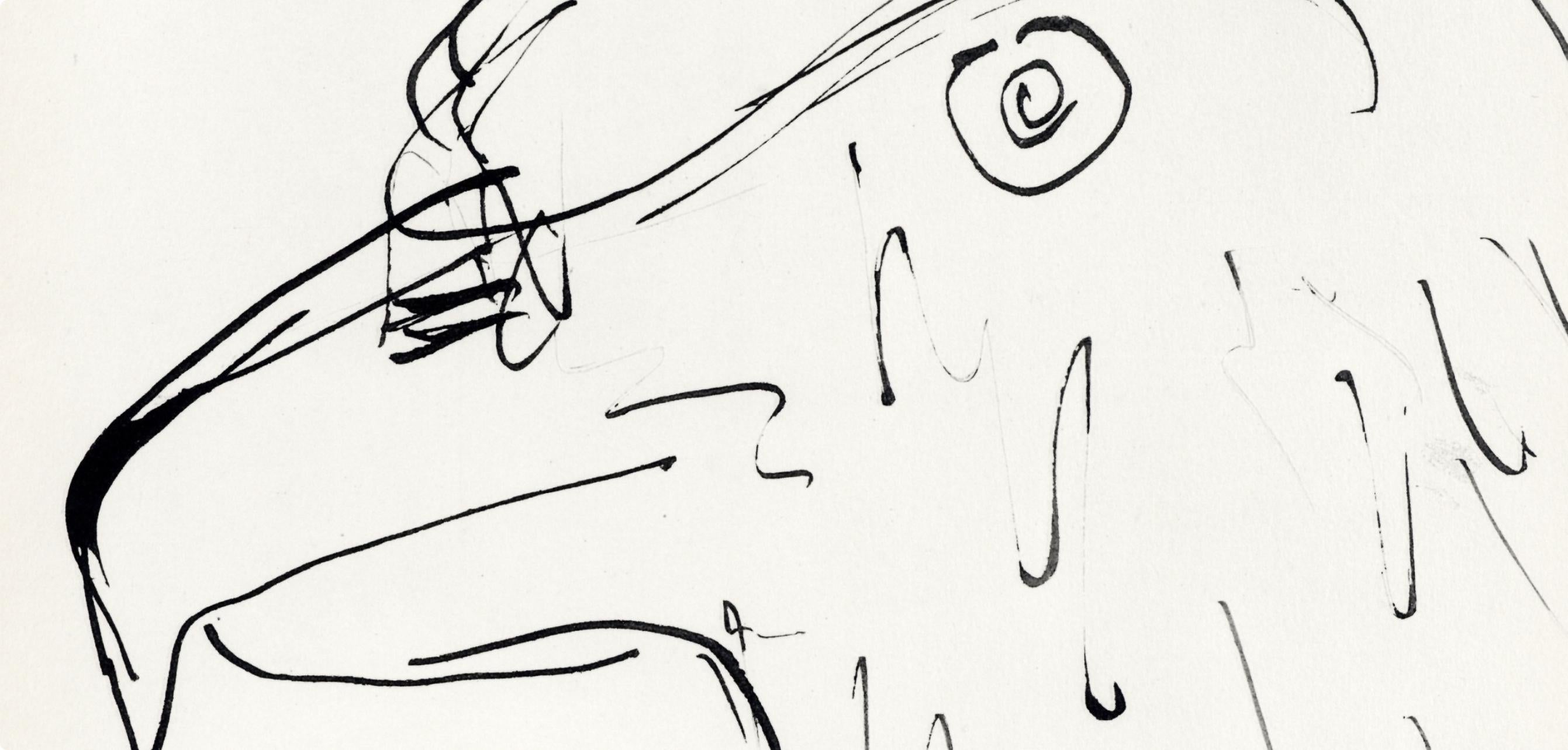 Picasso, Composition (Cramer 84), Picasso en marge du Buffon (after) - Cubist Print by Pablo Picasso