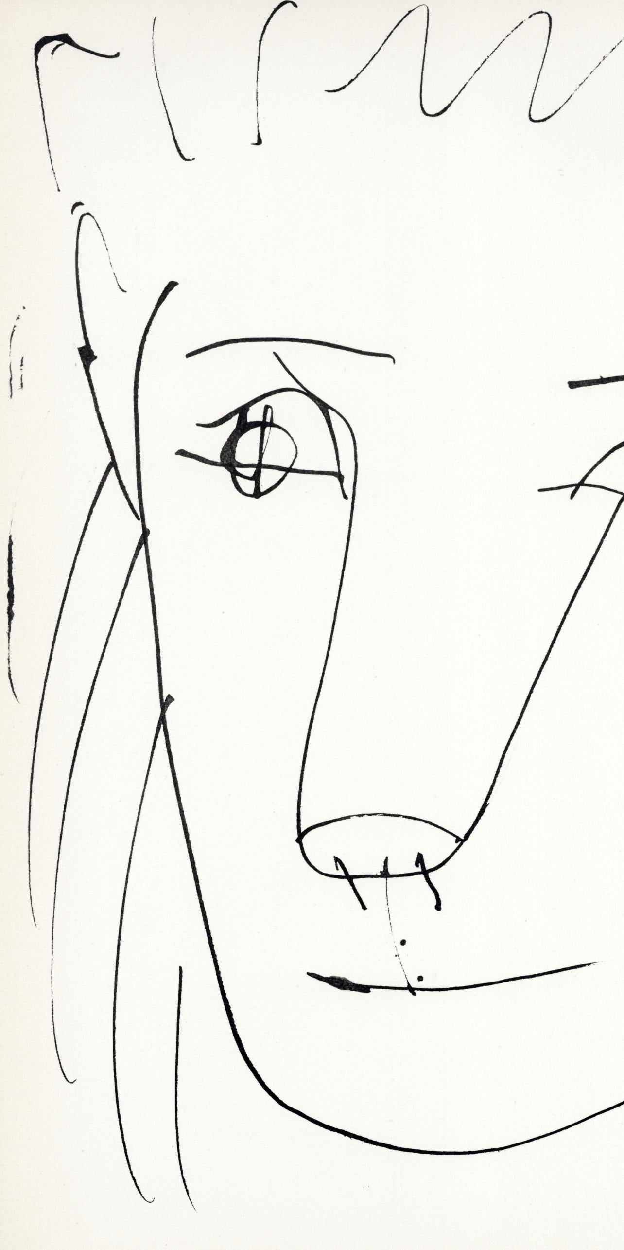 Picasso, Composition (Cramer 84), Picasso en marge du Buffon (after) - Cubist Print by Pablo Picasso