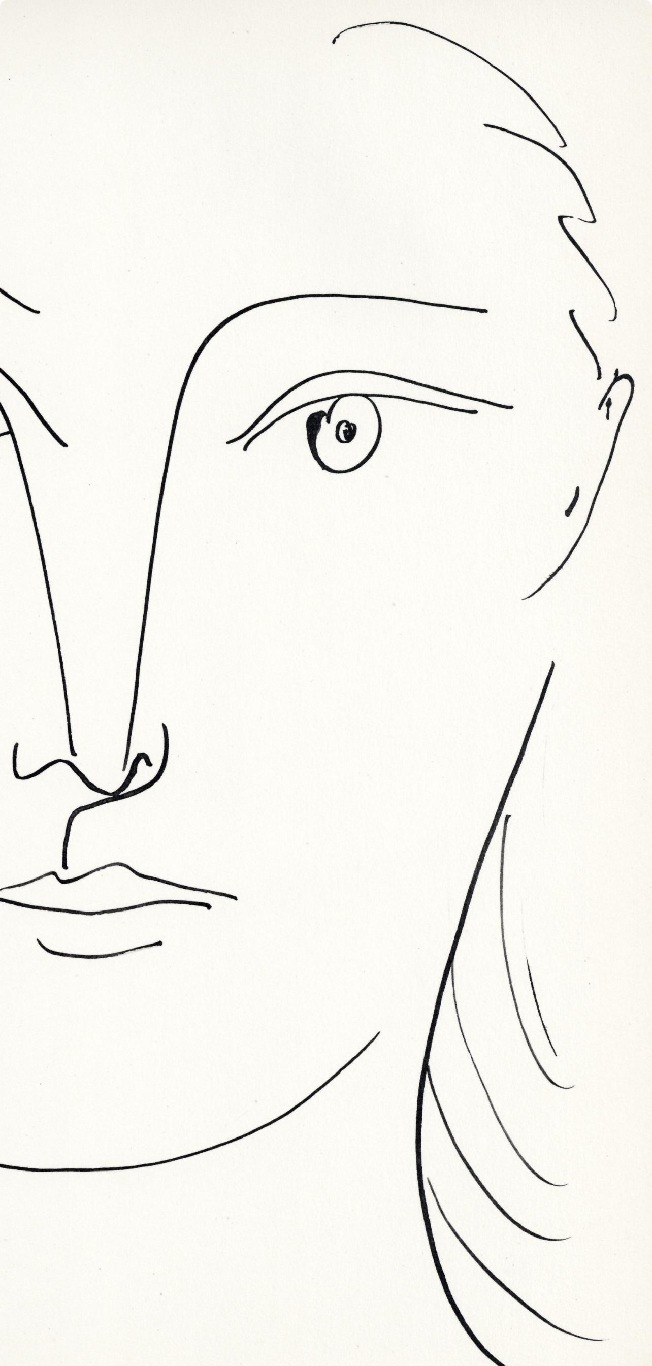 Picasso, Composition (Cramer 84), Picasso en marge du Buffon (after) - White Landscape Print by Pablo Picasso