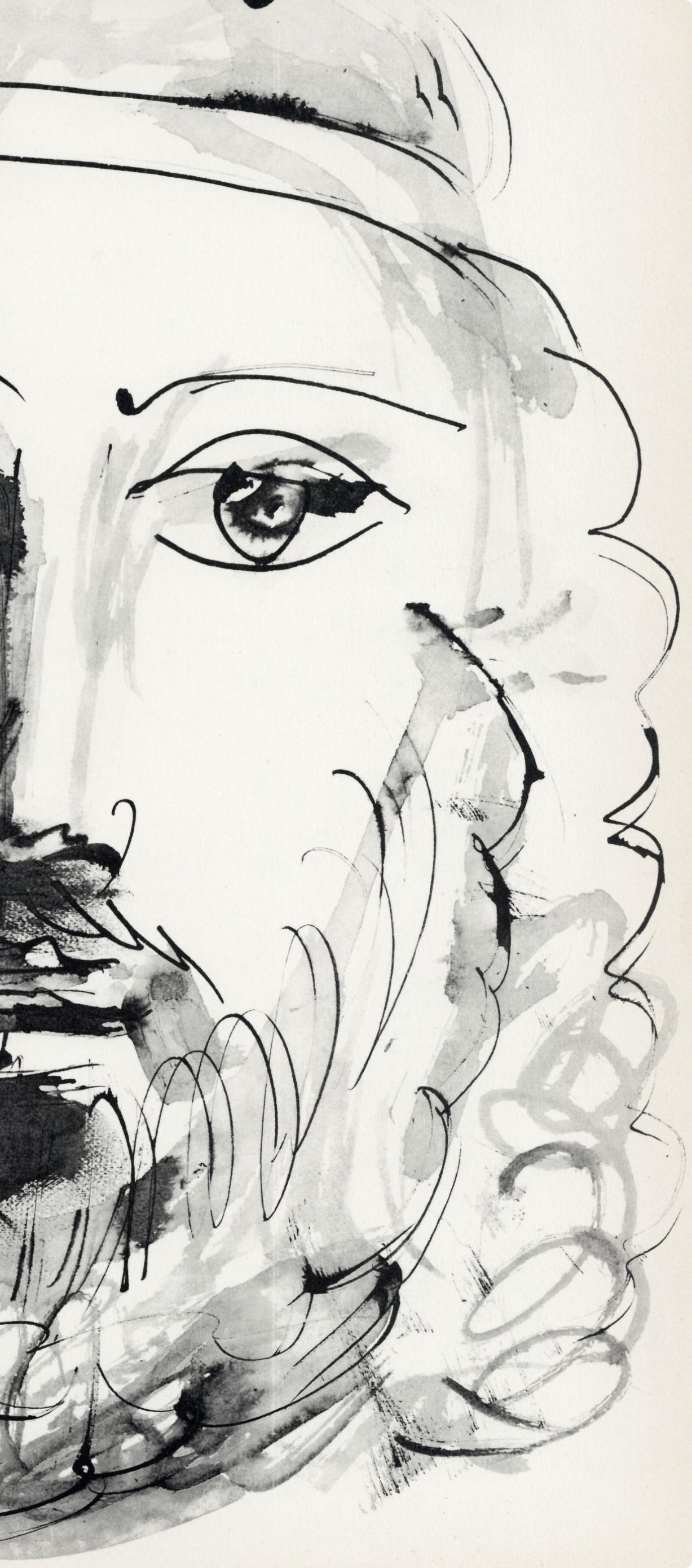Picasso, Composition (Cramer 84), Picasso en marge du Buffon (after) - Gray Figurative Print by Pablo Picasso