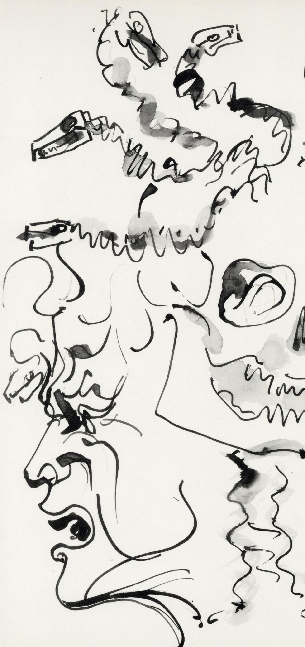 Picasso, Composition (Cramer 84), Picasso en marge du Buffon (after) - Beige Landscape Print by Pablo Picasso