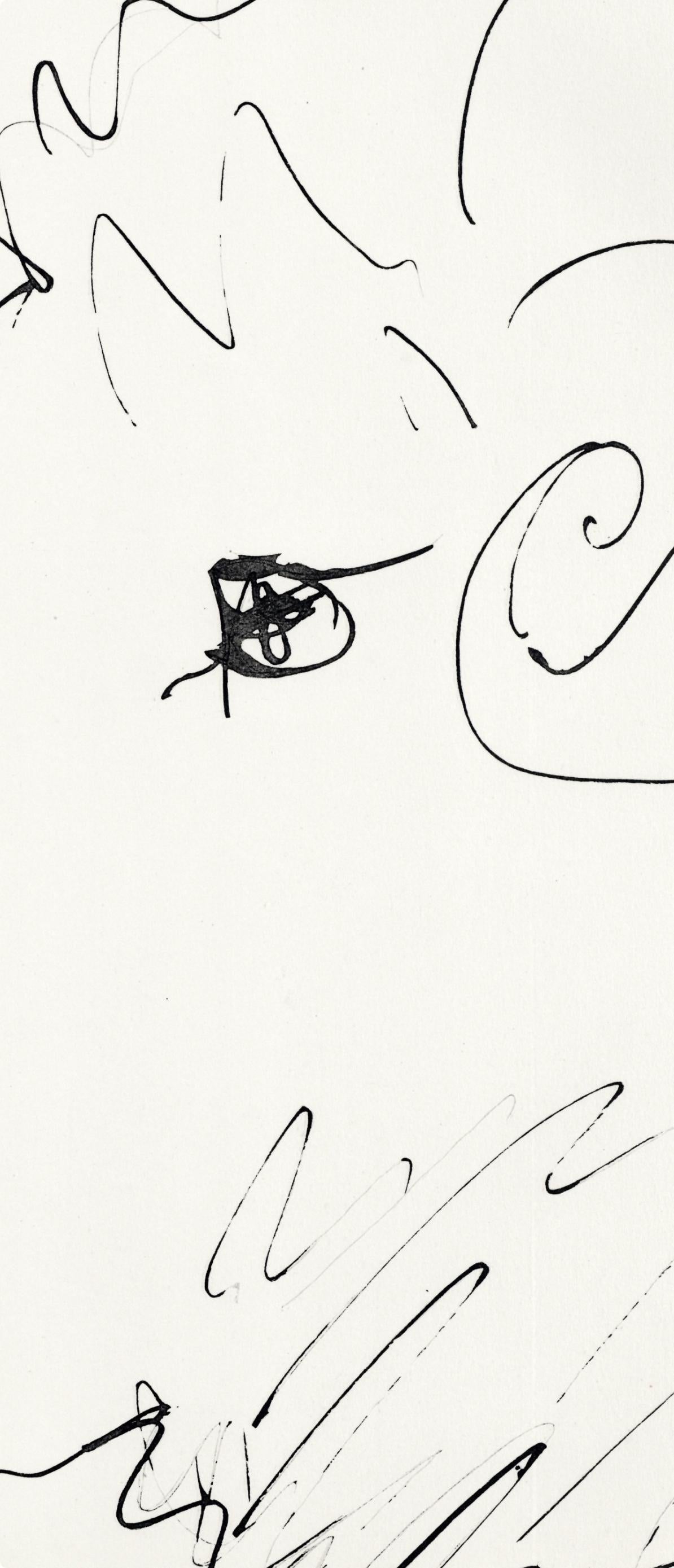 Picasso, Composition (Cramer 84), Picasso en marge du Buffon (after) - Gray Landscape Print by Pablo Picasso