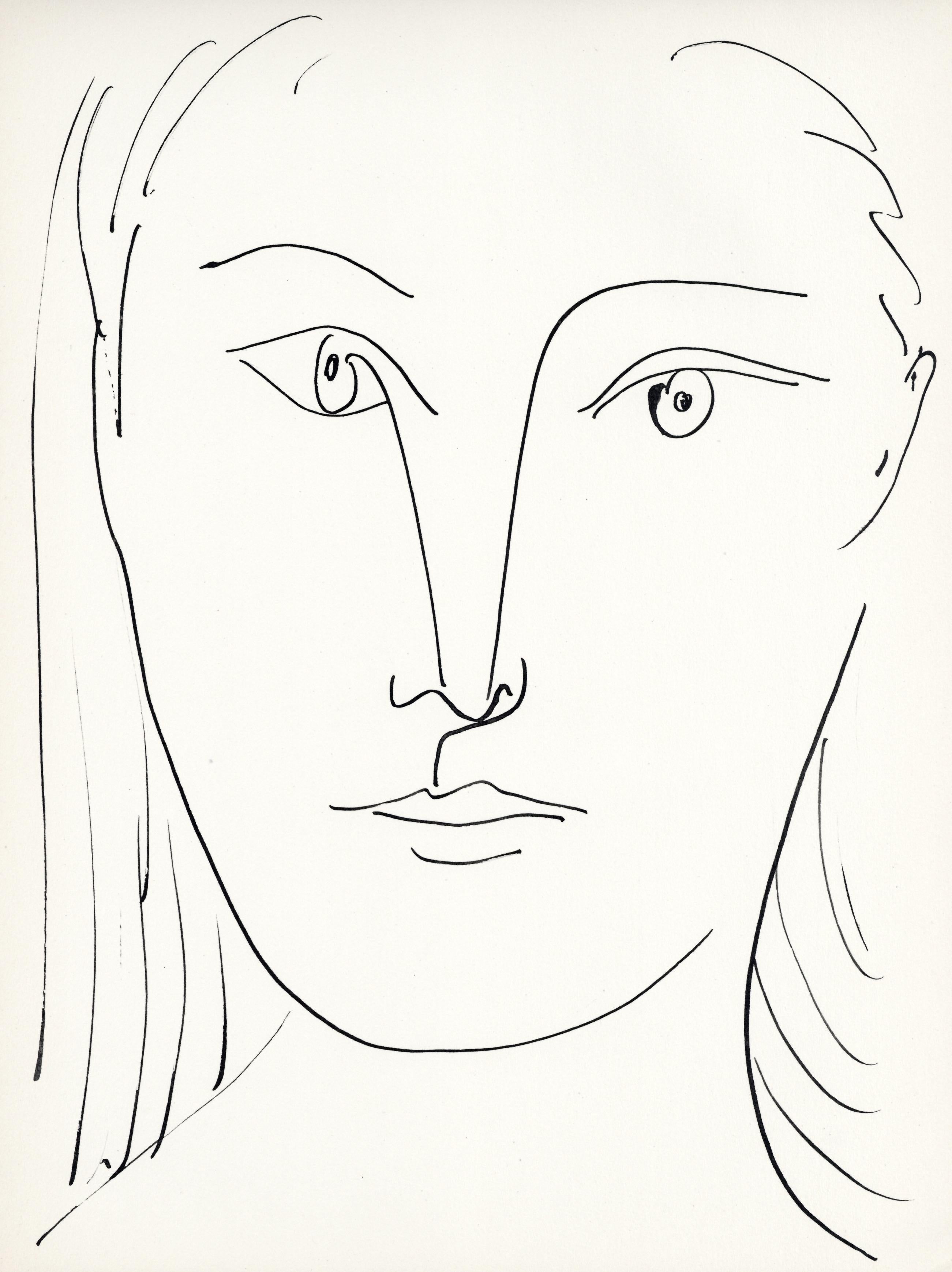 Pablo Picasso Landscape Print - Picasso, Composition (Cramer 84), Picasso en marge du Buffon (after)