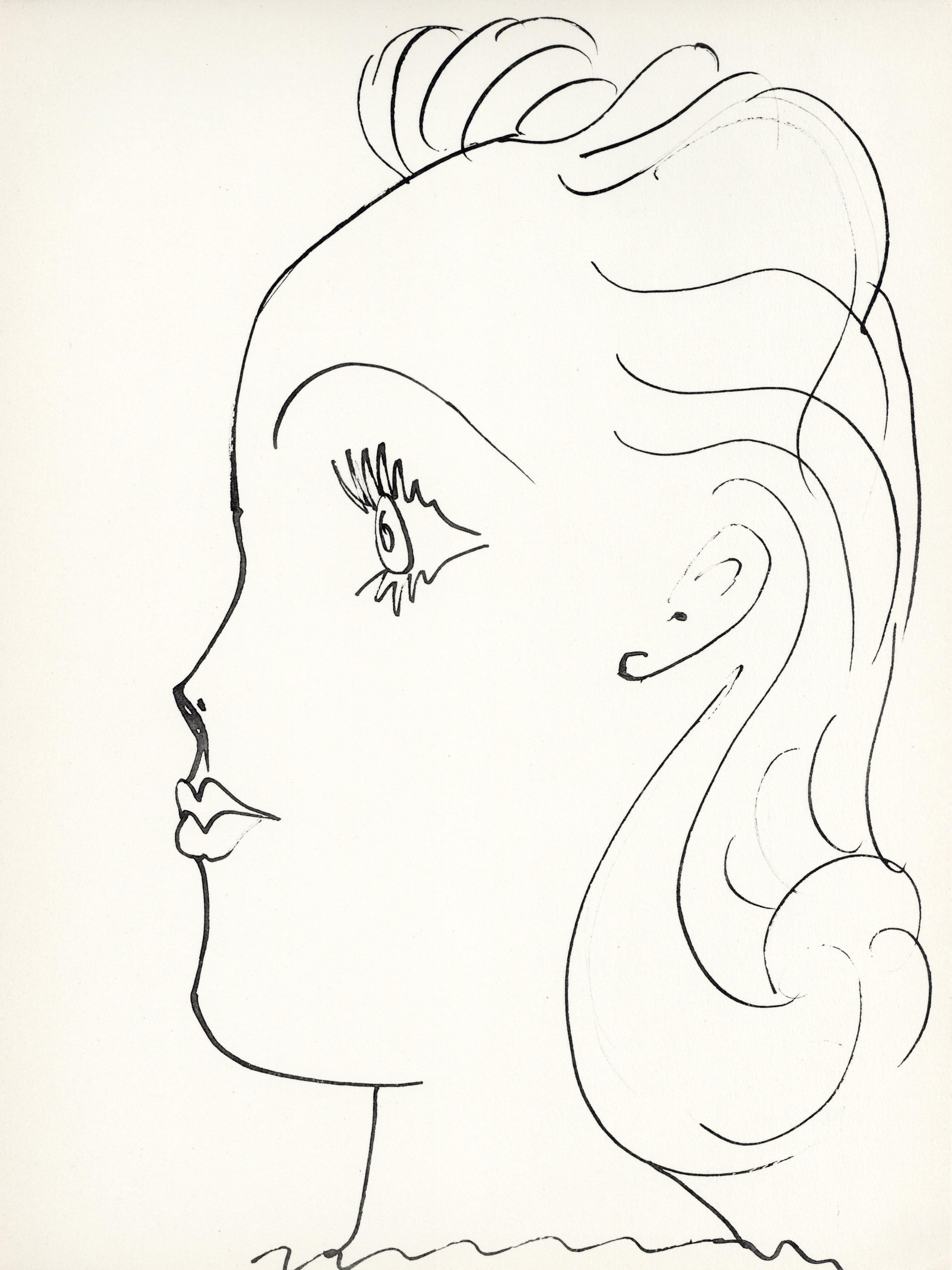 Pablo Picasso Landscape Print - Picasso, Composition (Cramer 84), Picasso en marge du Buffon (after)