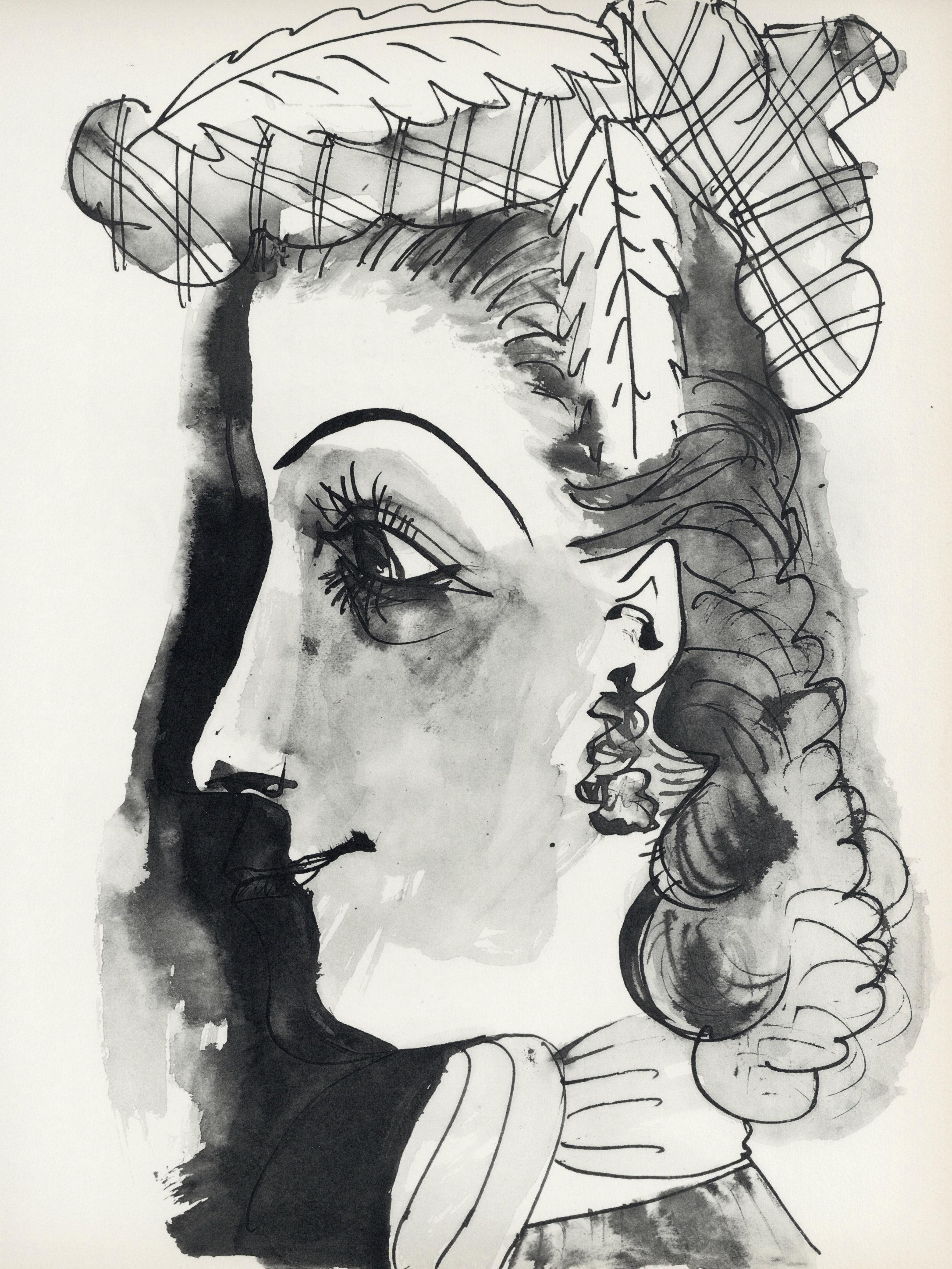 Pablo Picasso Landscape Print – Picasso, Komposition (Cramer 84), Picasso en marge du Buffon (nach)