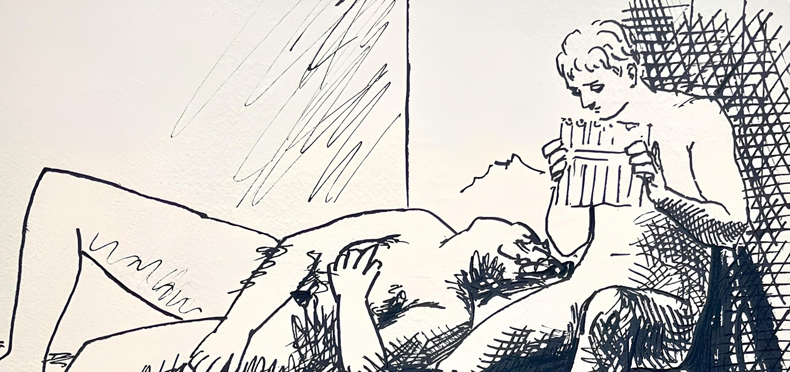 Picasso, Komposition (Cramer 88), Dans l'Atelier de Picasso (nach) – Print von Pablo Picasso