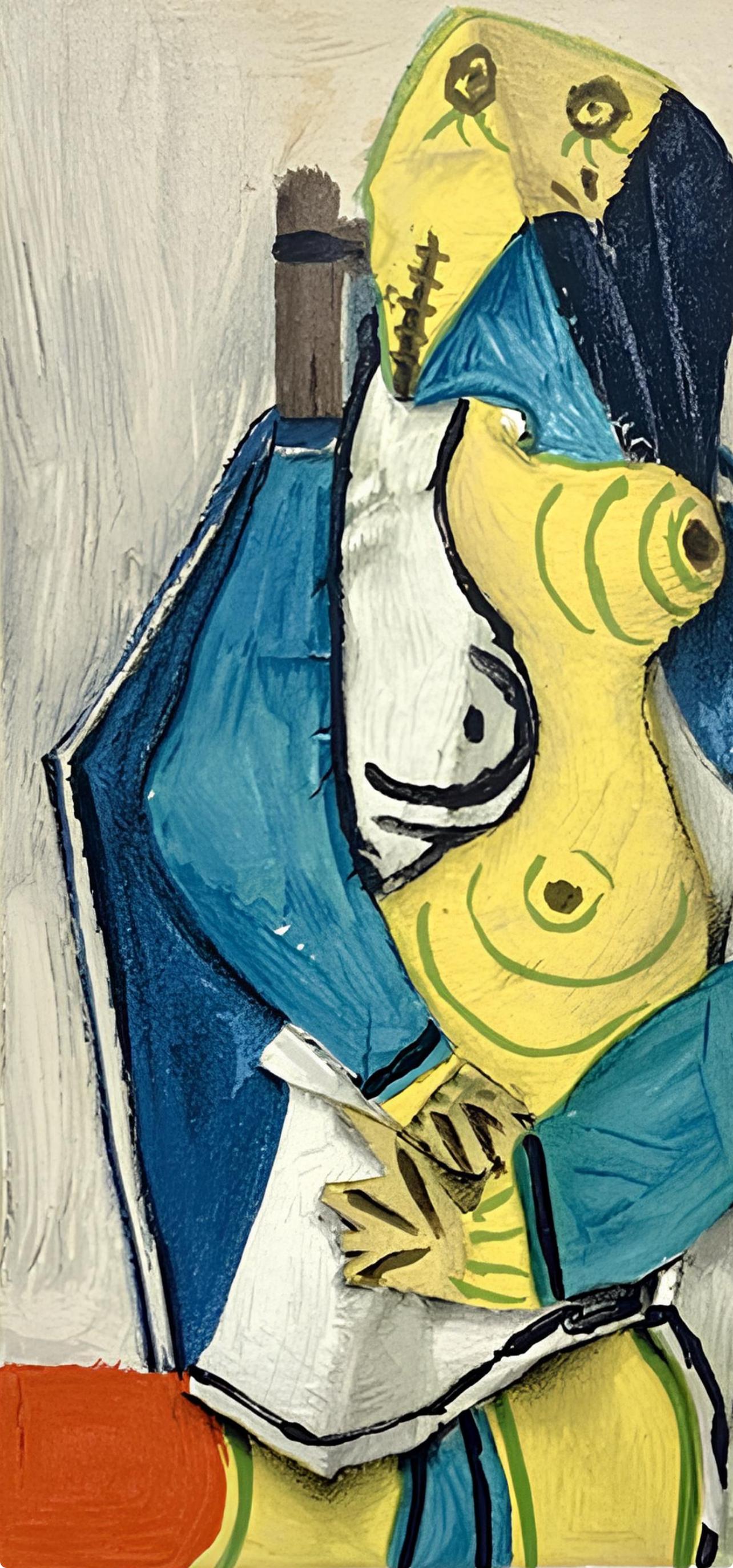 Picasso, Komposition (Cramer 88), Dans l'Atelier de Picasso (nach) (Moderne), Print, von Pablo Picasso
