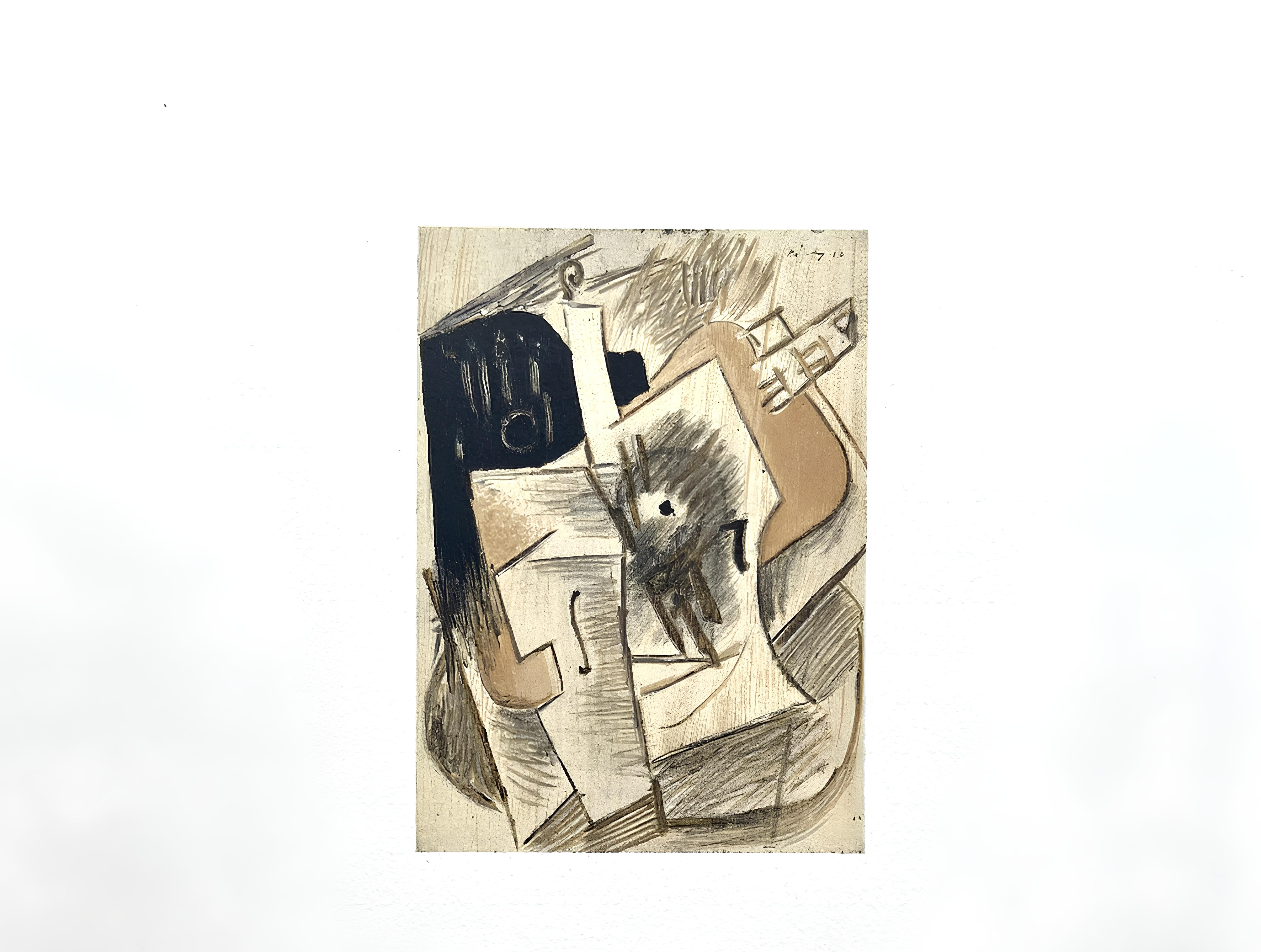 Picasso, Composition (Cramer 88), Dans l'Atelier de Picasso (after) - Beige Figurative Print by Pablo Picasso