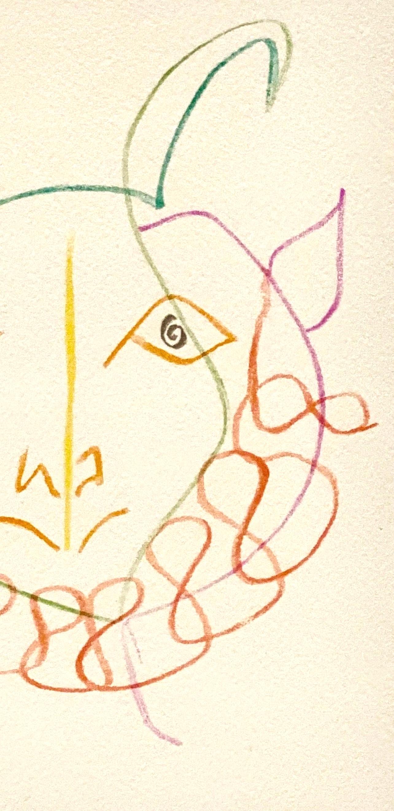 Picasso, Composition (Cramer 88), Dans l'Atelier de Picasso (after) - White Landscape Print by Pablo Picasso