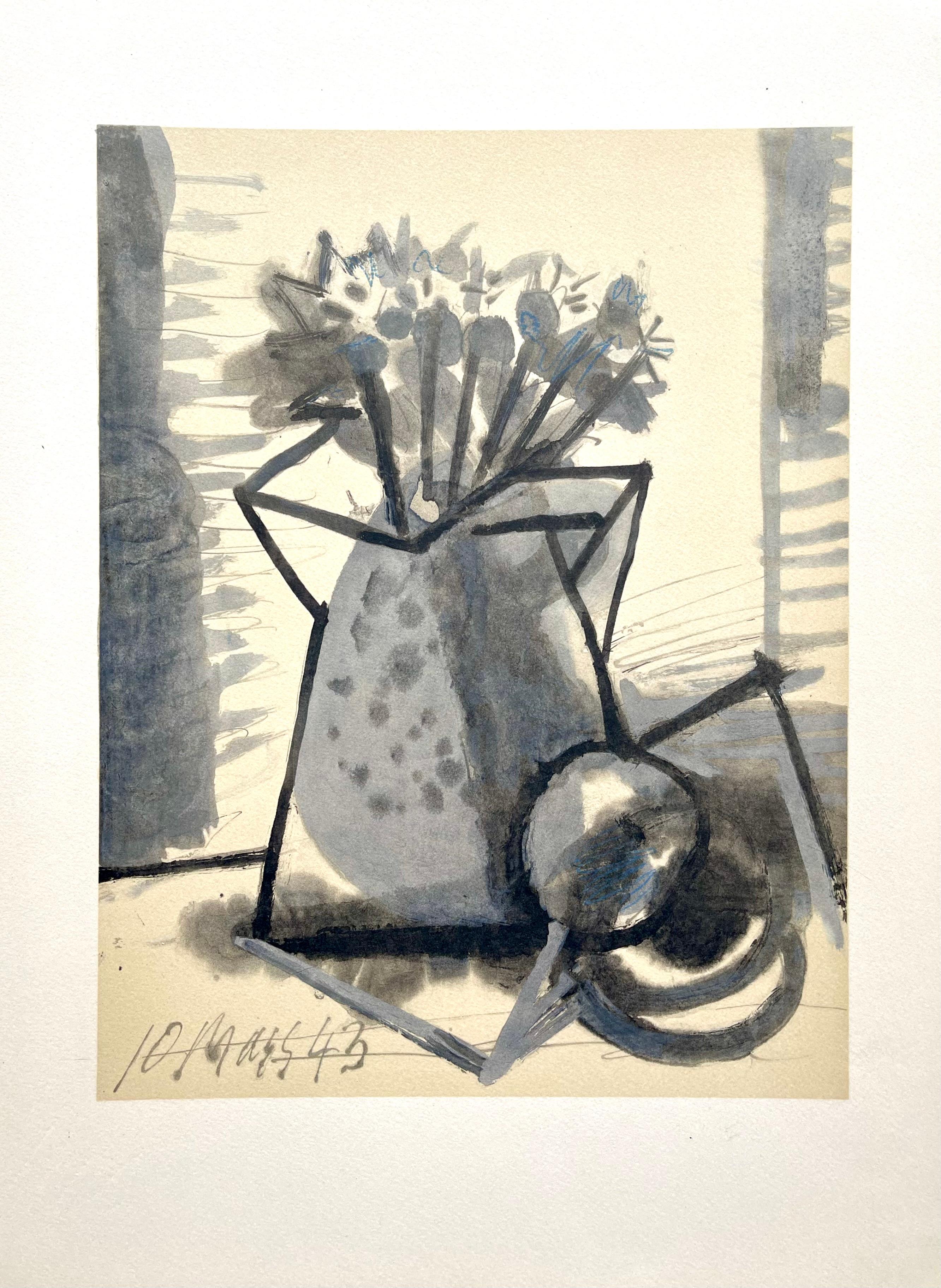 Lithograph on vélin d'Arches à la forme savoir paper. Unsigned and unnumbered, as issued. Good condition. Notes: From the volume, Dans l'Atelier de Picasso, 1957. Published by Fernand Mourlot, Paris; printed by Mourlot Frères, Paris, March, 1957.