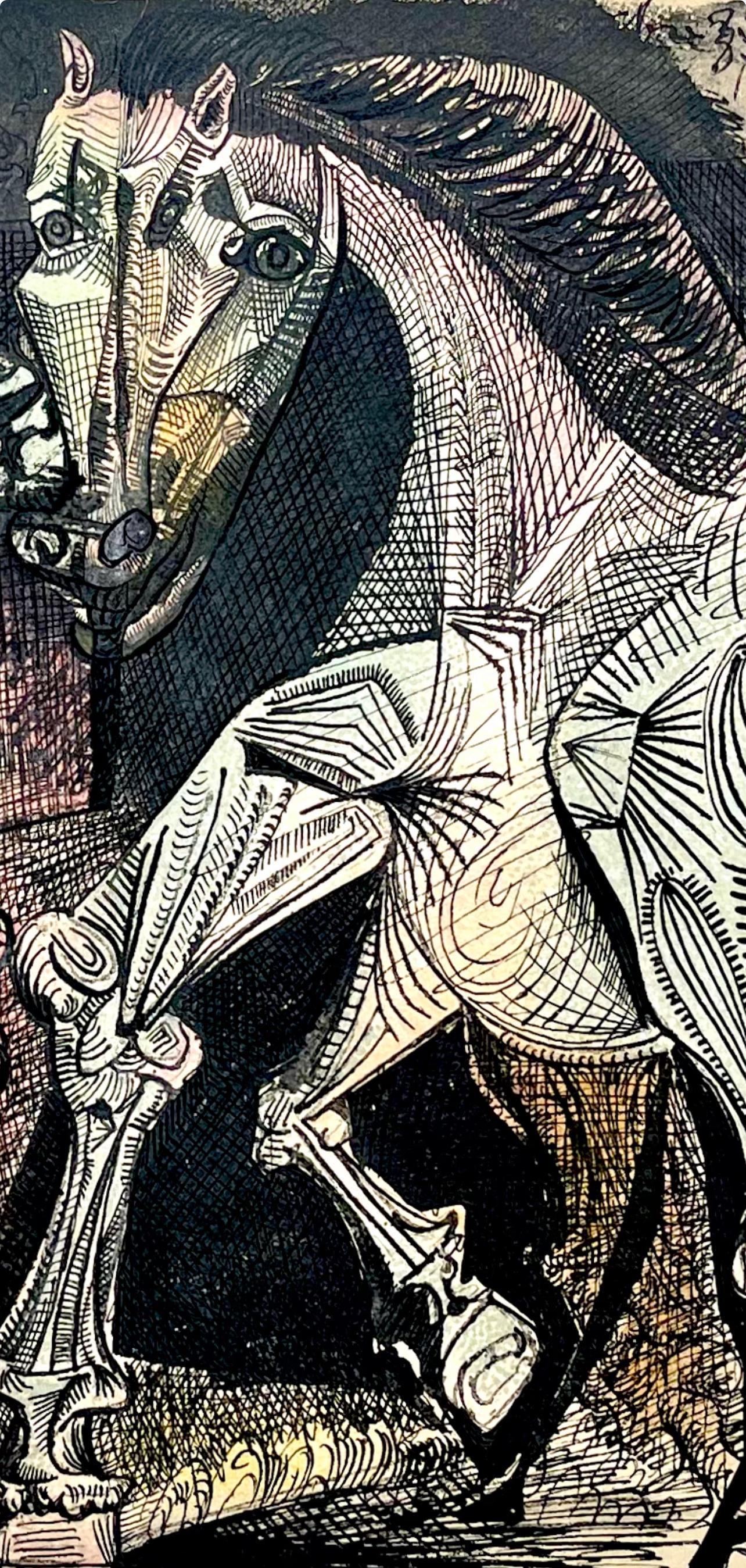 Lithograph on vélin d'Arches à la forme savoir paper. Unsigned and unnumbered, as issued. Good condition, with centerfold, as issued. Notes: From the volume, Dans l'Atelier de Picasso, 1957. Published by Fernand Mourlot, Paris; printed by Mourlot