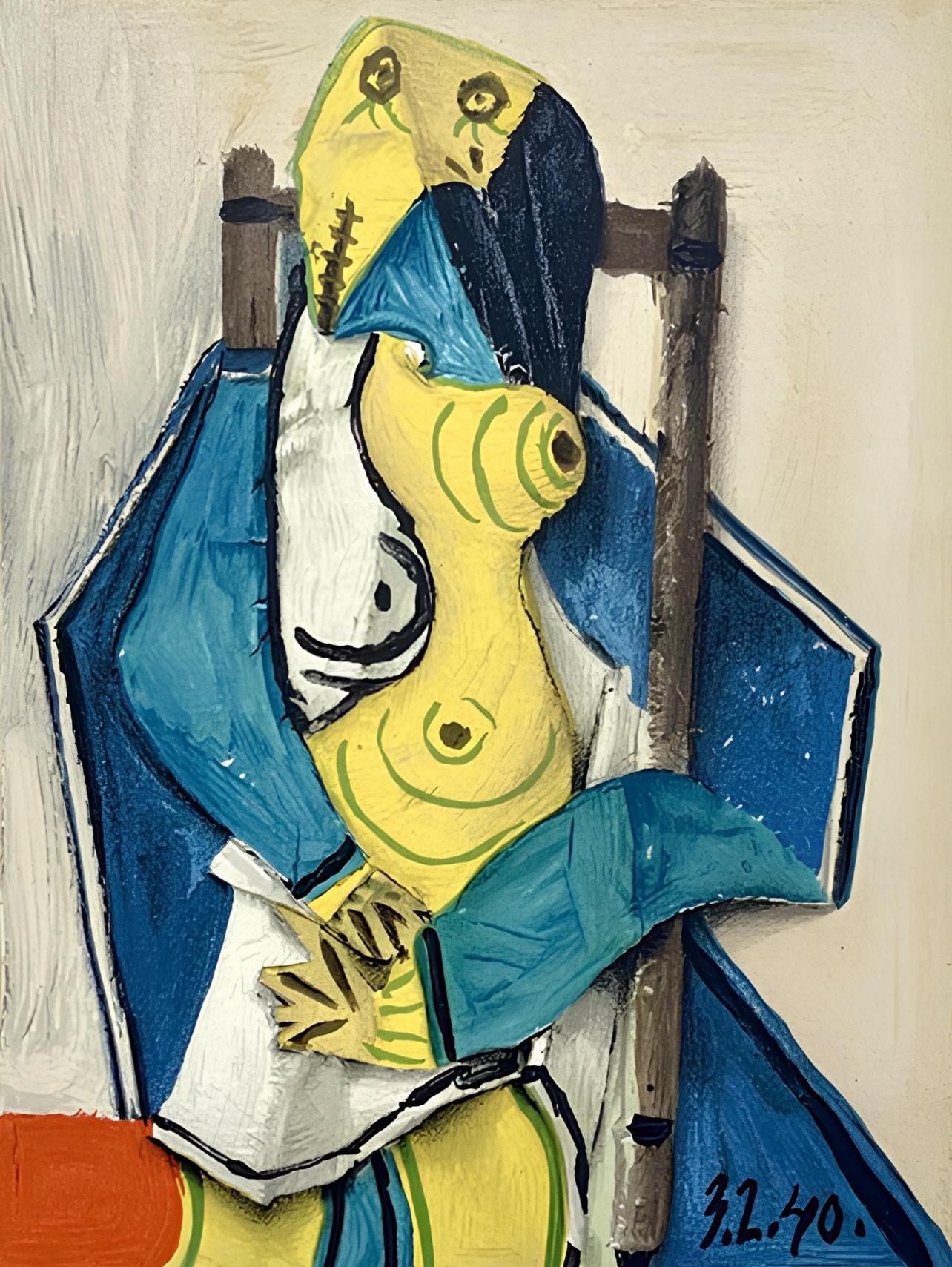 Pablo Picasso Figurative Print – Picasso, Komposition (Cramer 88), Dans l'Atelier de Picasso (nach)