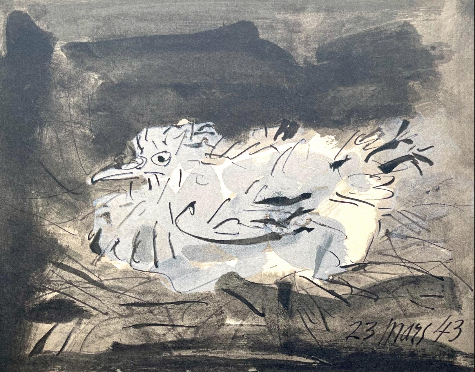 Figurative Print Pablo Picasso - Picasso, Composition (Cramer 88), Dans l'Atelier de Picasso (après)