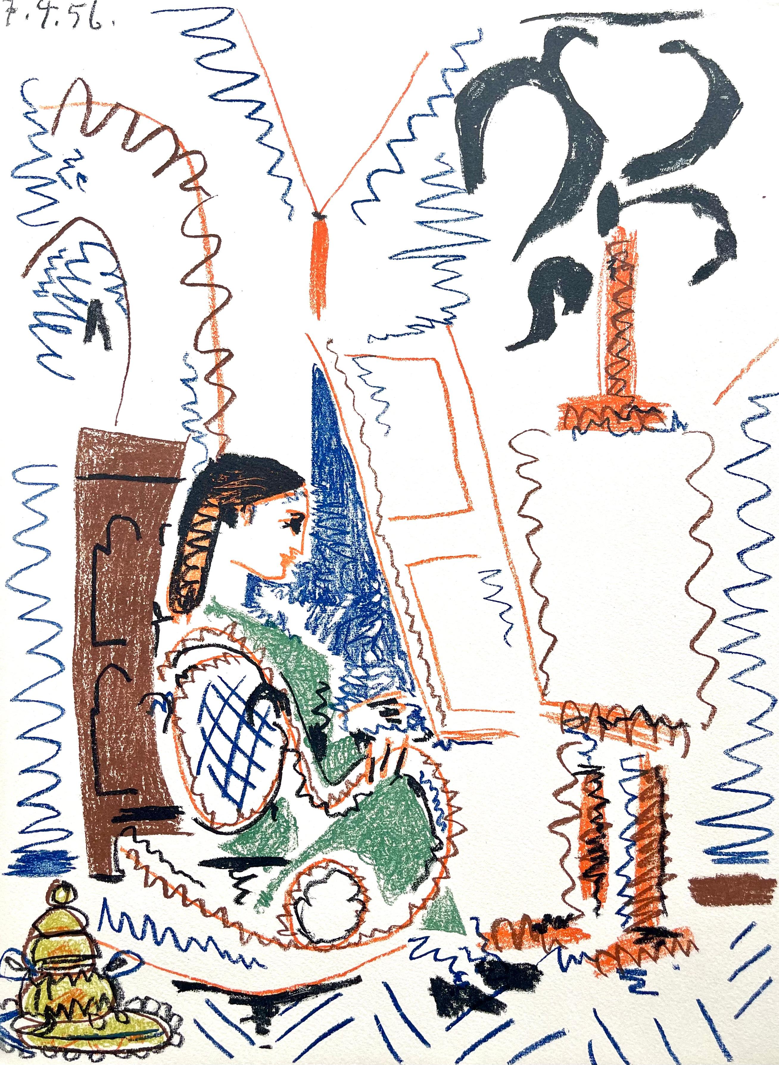 Landscape Print Pablo Picasso - Picasso, Composition (Cramer 88), Dans l'Atelier de Picasso (après)