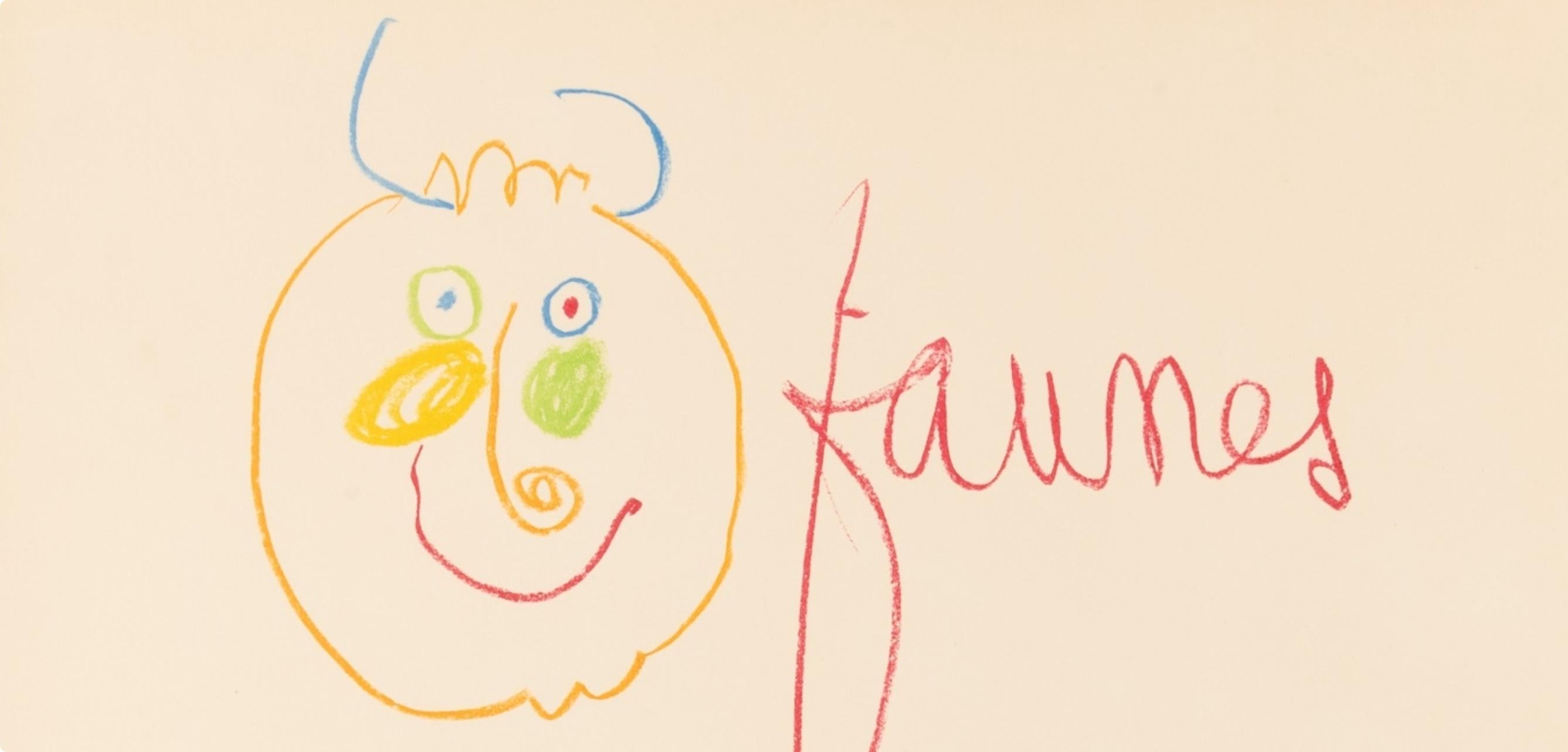 Picasso, Composition, Faunes et Flore d'Antibes (après) - Print de Pablo Picasso