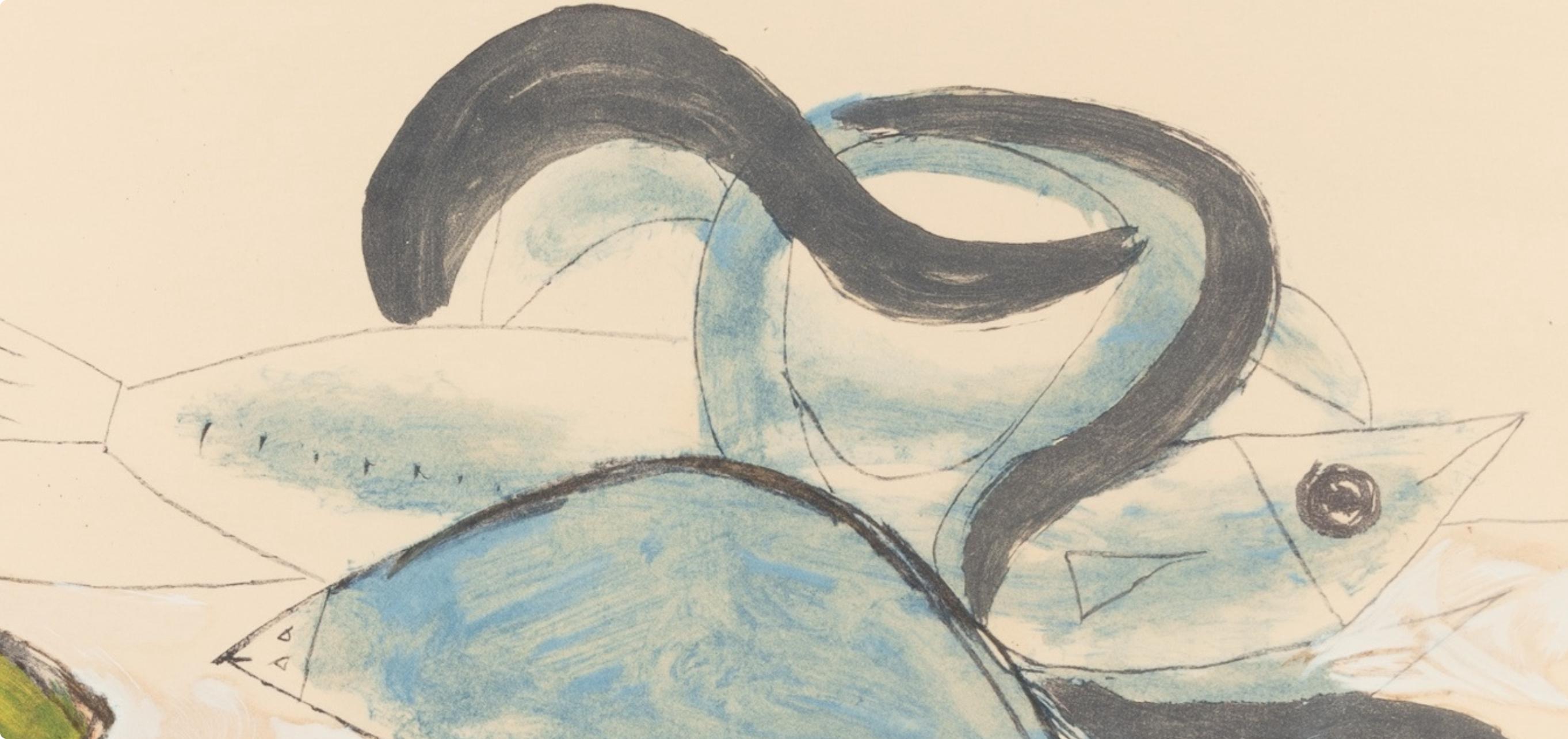 Picasso, Composition, Faunes et Flore d'Antibes (après) - Print de Pablo Picasso