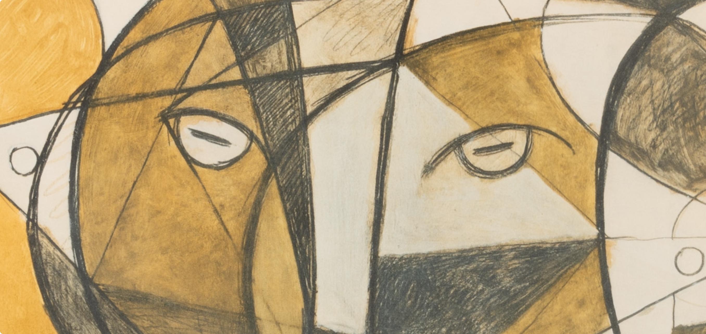 Picasso, Composition, Faunes et Flore d'Antibes (after) - Cubist Print by Pablo Picasso