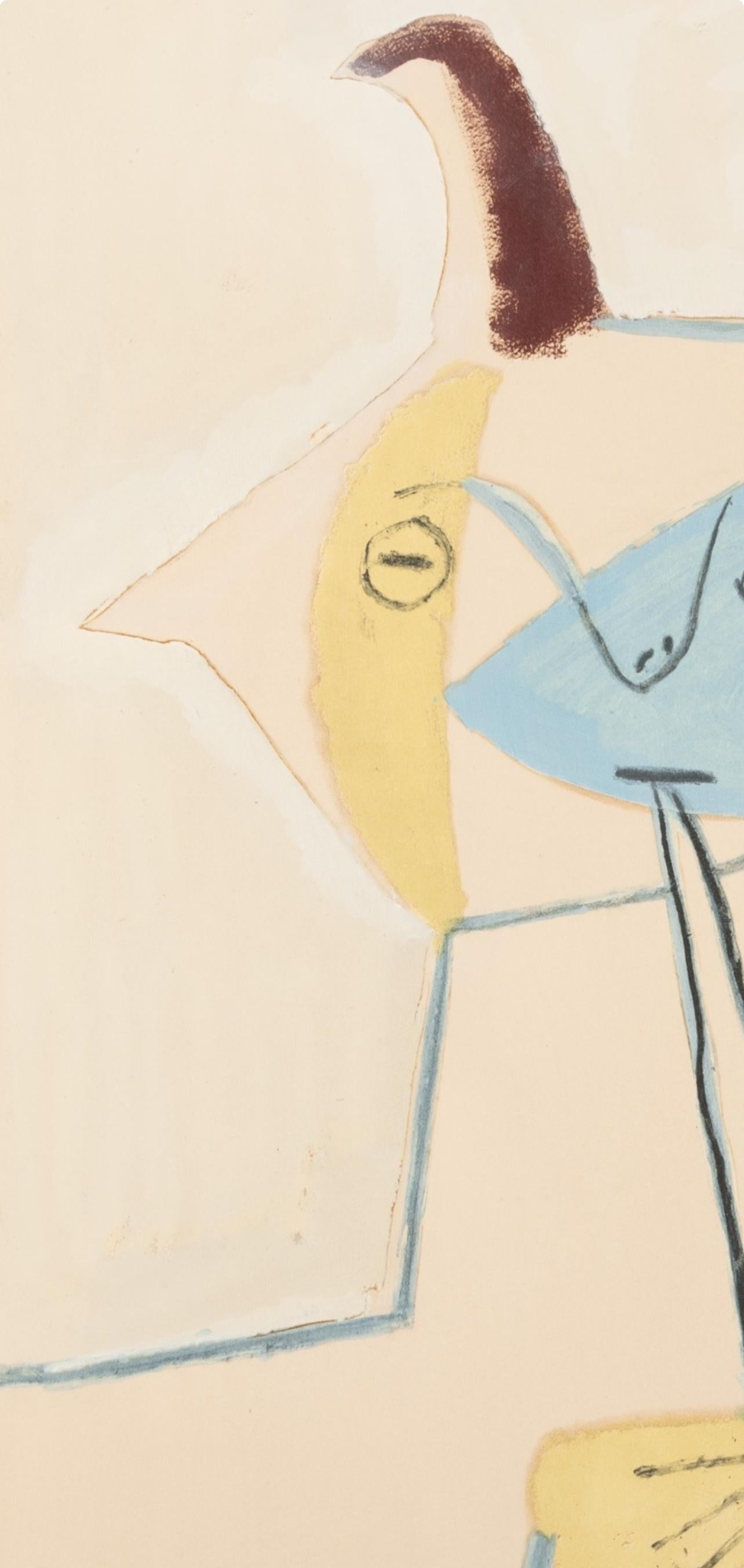 Picasso, Composition, Faunes et Flore d'Antibes (après) - Cubisme Print par Pablo Picasso
