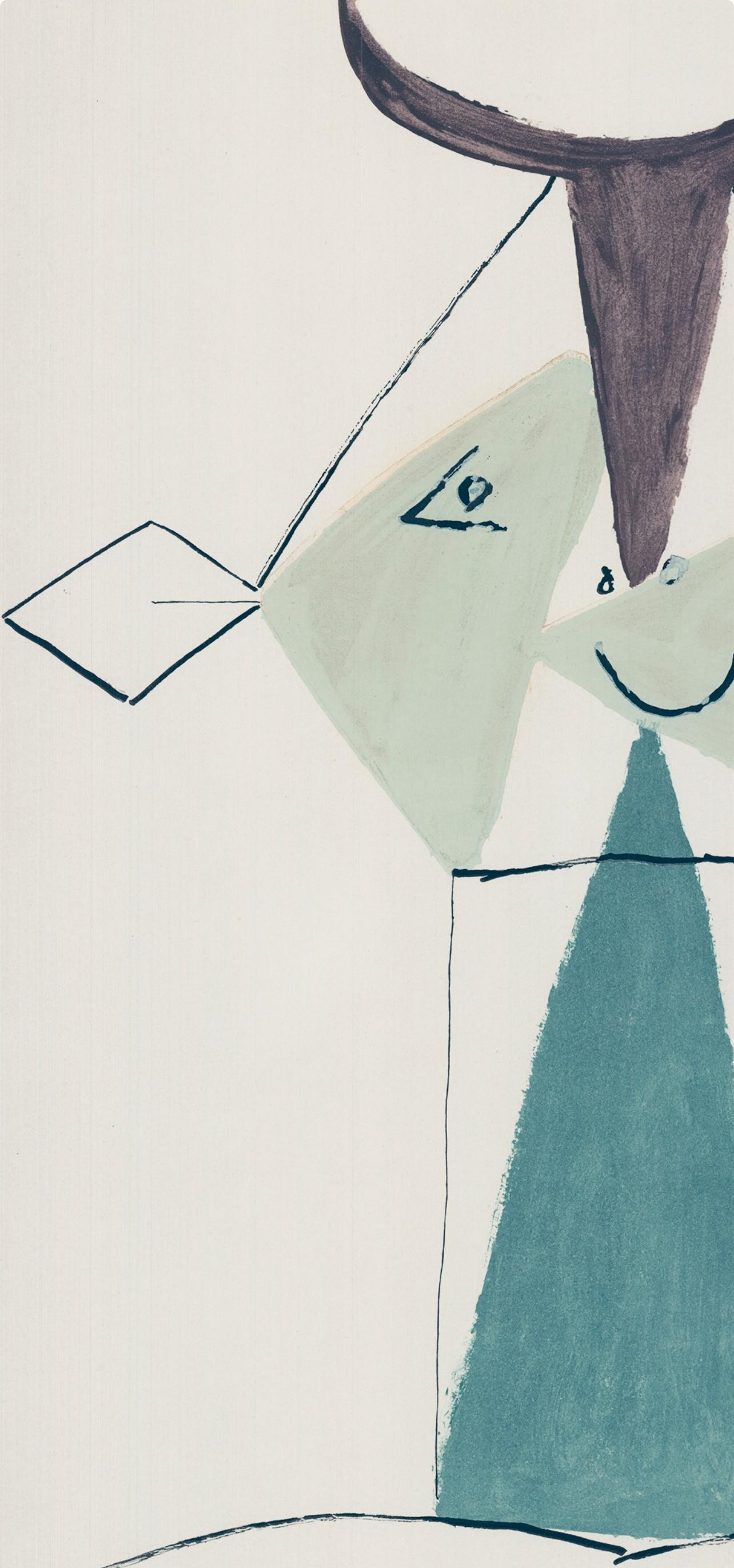 Picasso, Composition, Faunes et Flore d'Antibes (après) - Cubisme Print par Pablo Picasso