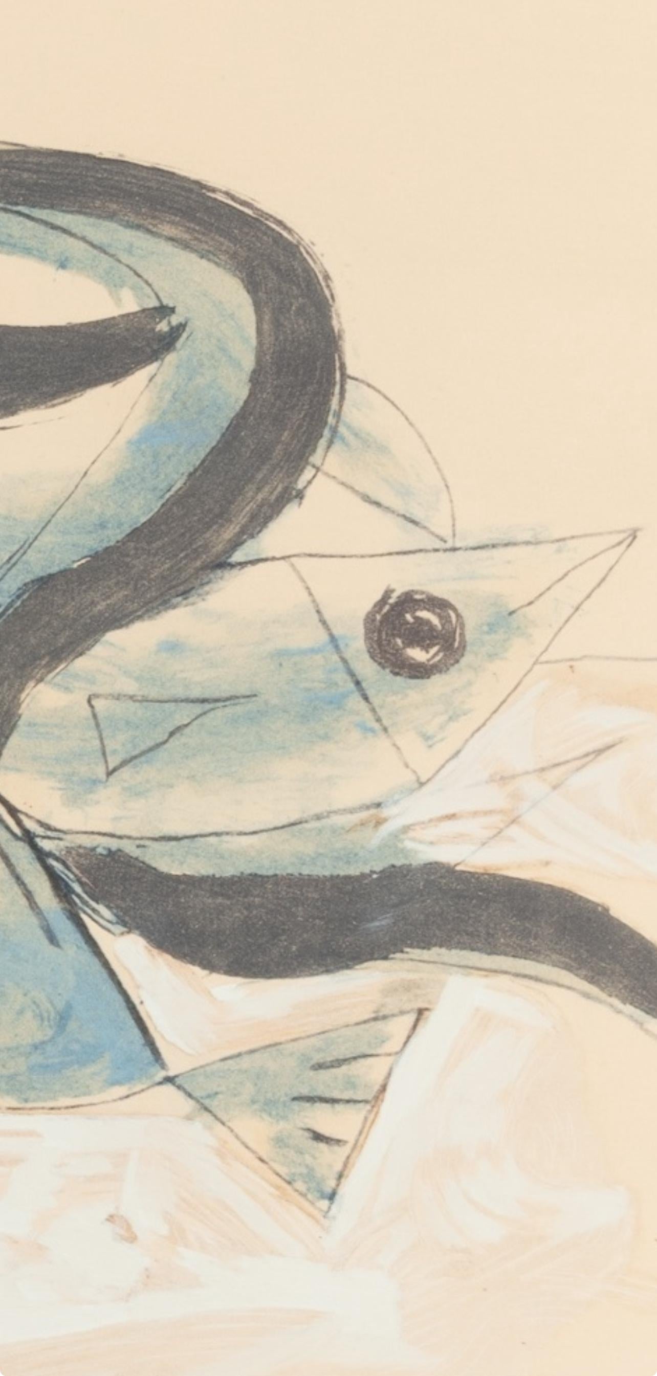Picasso, Composition, Faunes et Flore d'Antibes (après) - Cubisme Print par Pablo Picasso