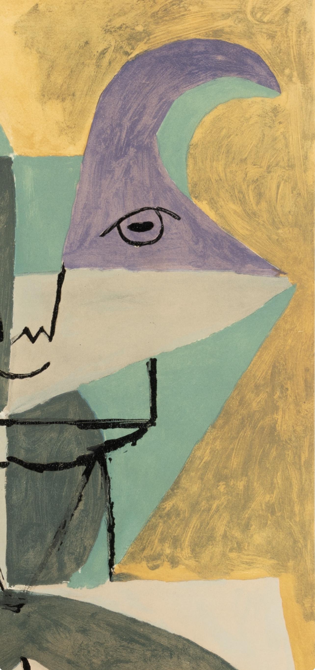Picasso, Composition, Faunes et Flore d'Antibes (après) - Beige Landscape Print par Pablo Picasso
