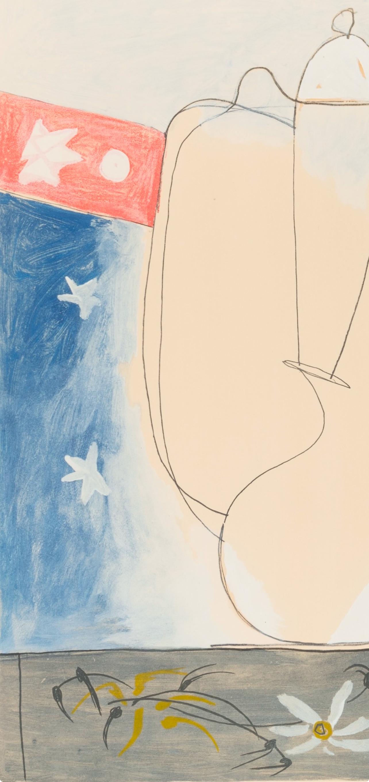 Picasso, Composition, Faunes et Flore d'Antibes (après) - Beige Still-Life Print par Pablo Picasso