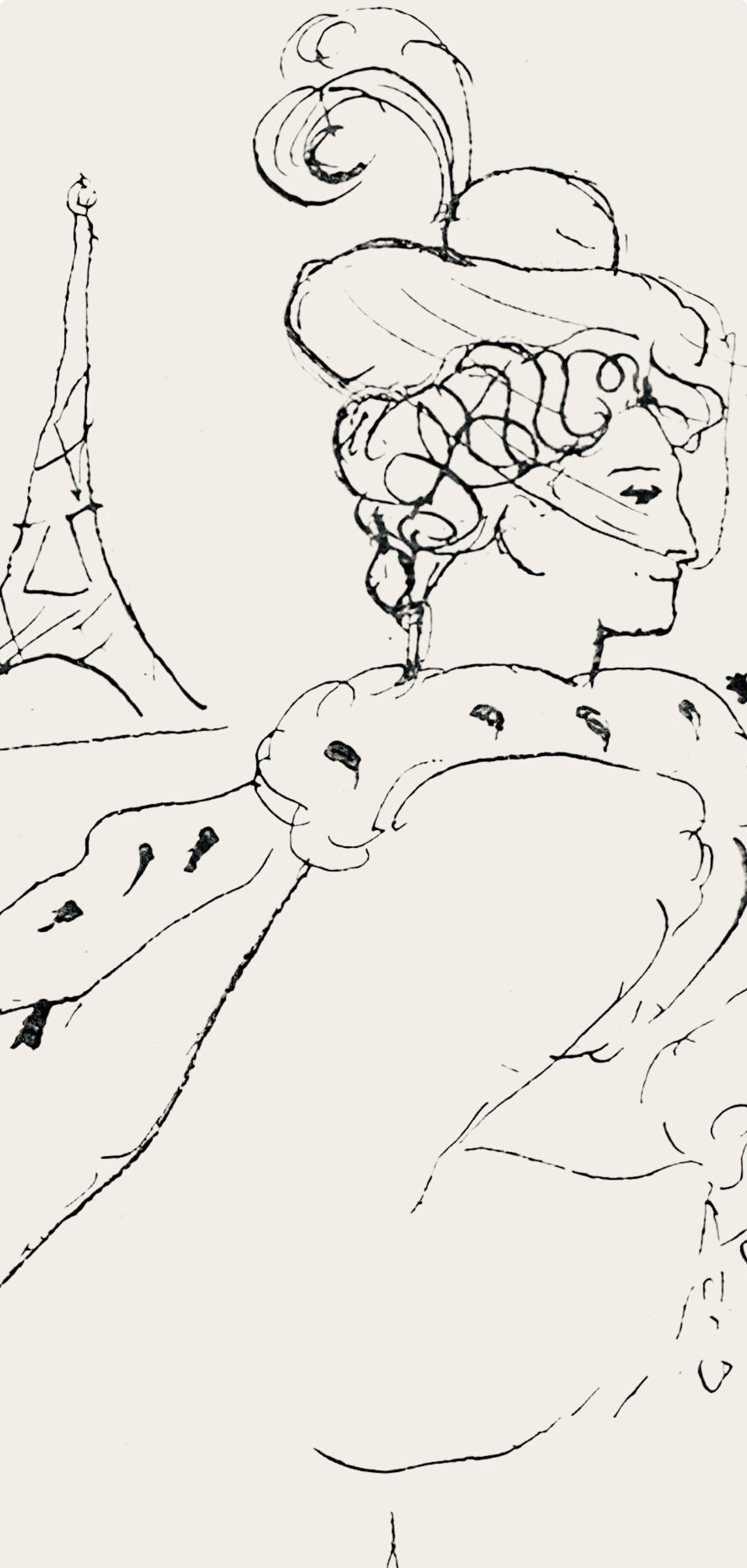 Picasso, Composition (Hodorisch B2), Le manuscrit trouvé dans un chapeau (d'après) - Print de Pablo Picasso