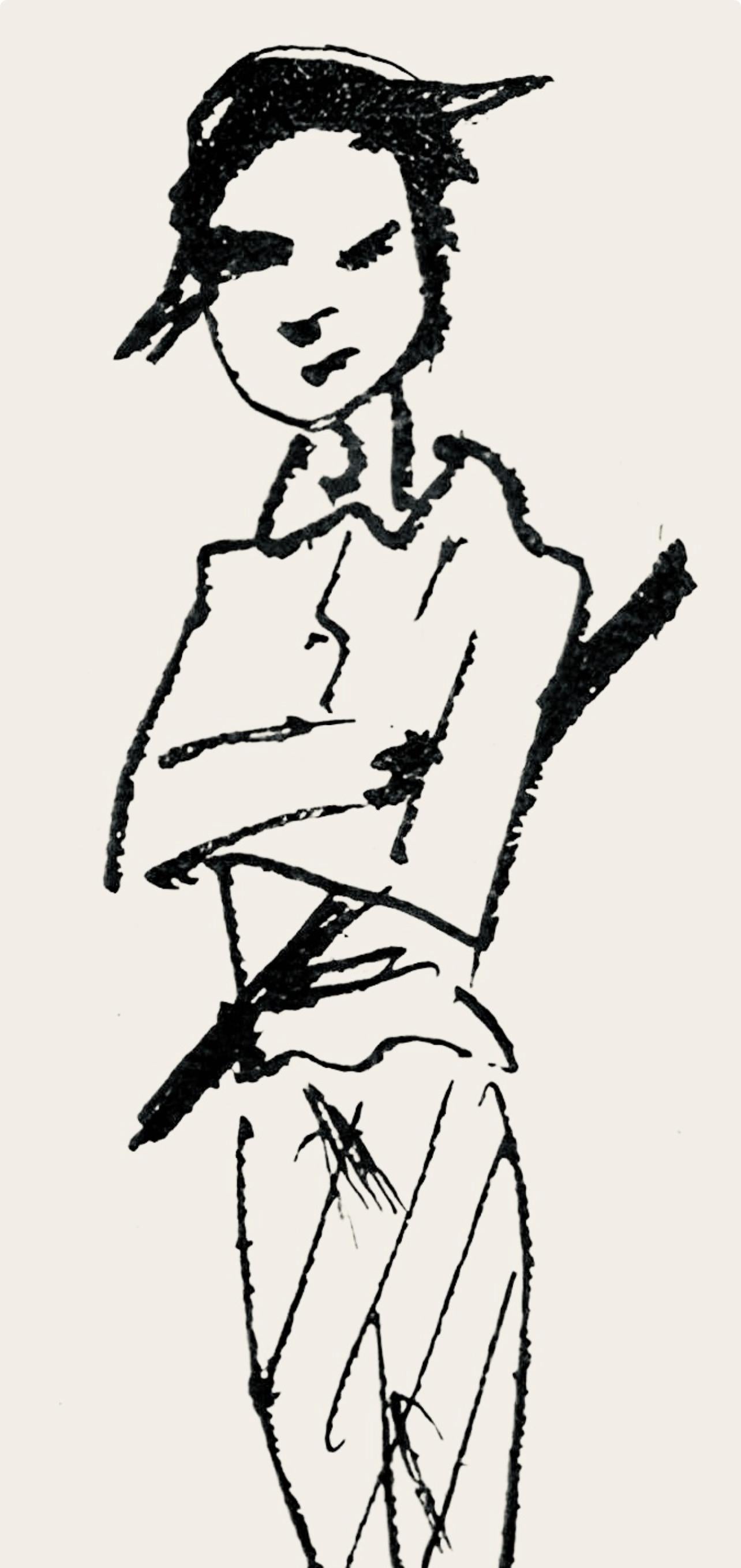 Picasso, Composition (Hodorisch B2), Le manuscrit trouvé dans un chapeau (d'après) - Print de Pablo Picasso