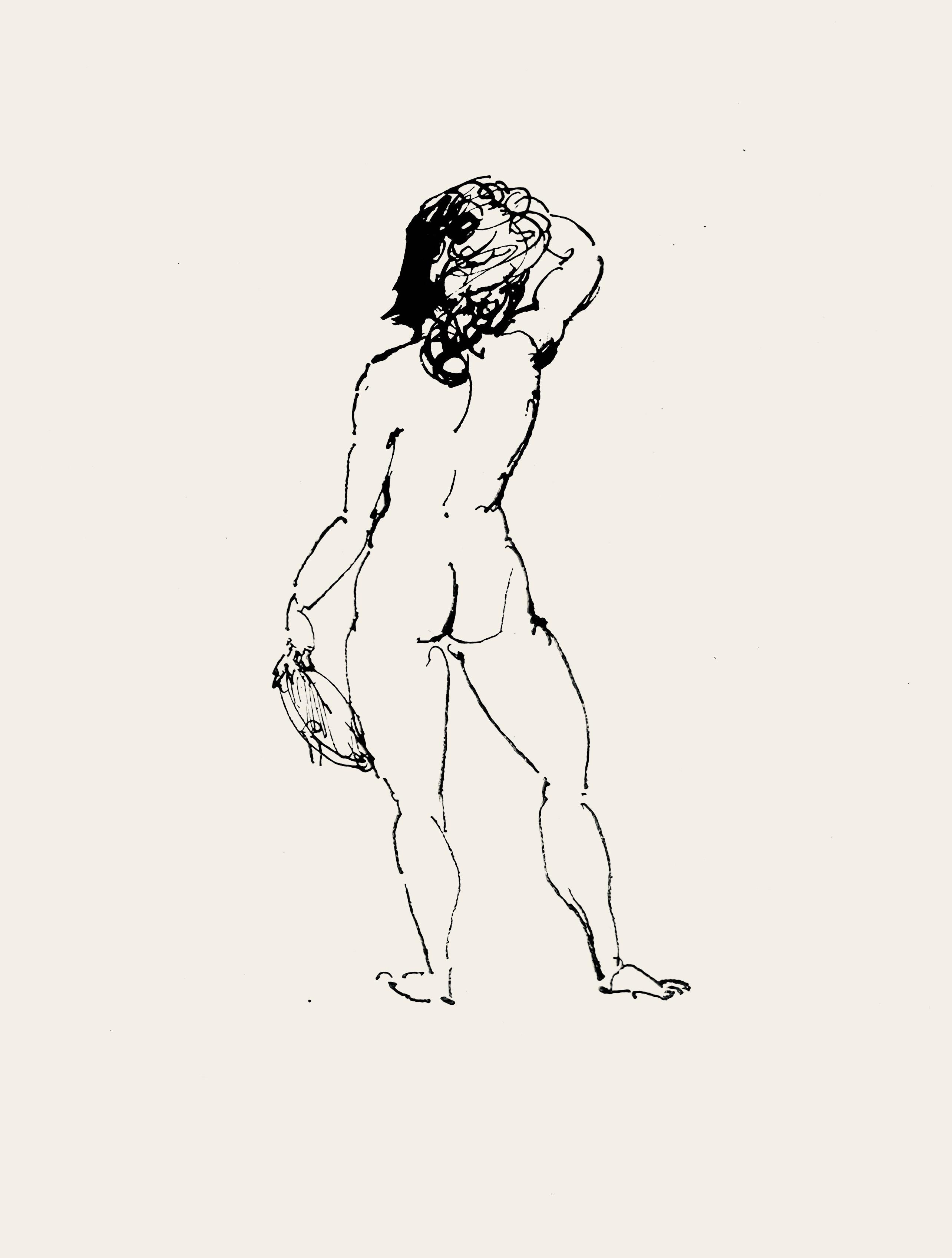 Picasso, Composition (Hodorisch B2), Le manuscrit trouvé dans un chapeau (after) - White Figurative Print by Pablo Picasso