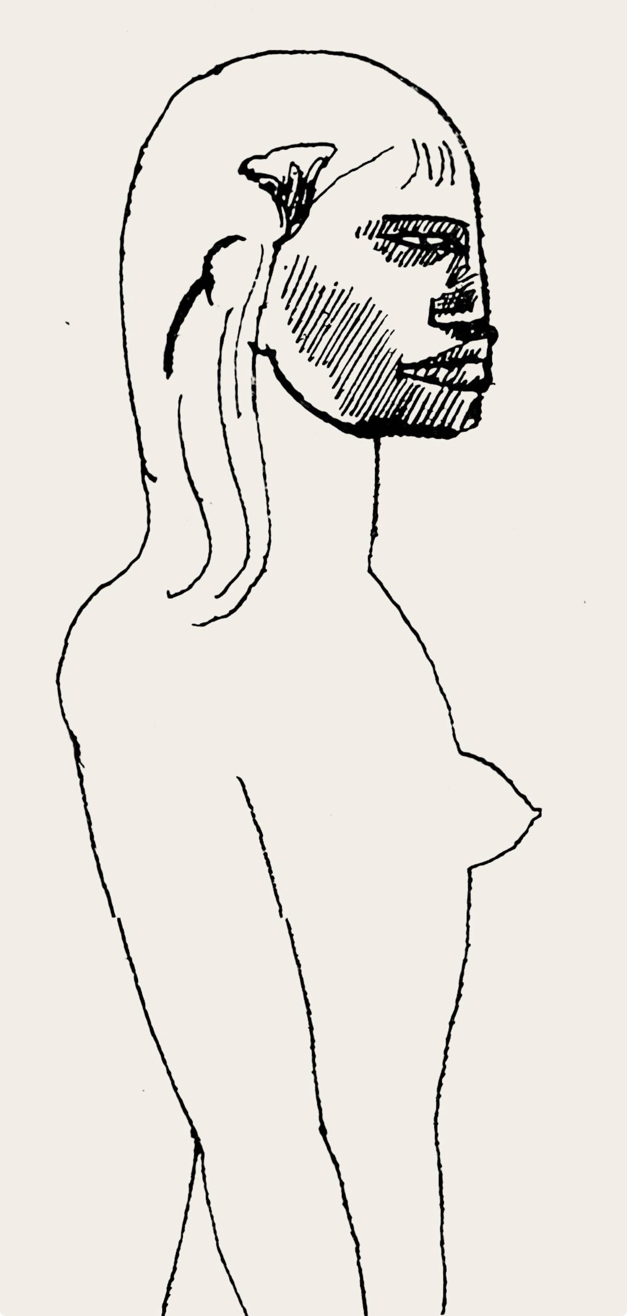 Figurative Print Pablo Picasso - Picasso, Composition (Hodorisch B2), Le manuscrit trouvé dans un chapeau (d'après)