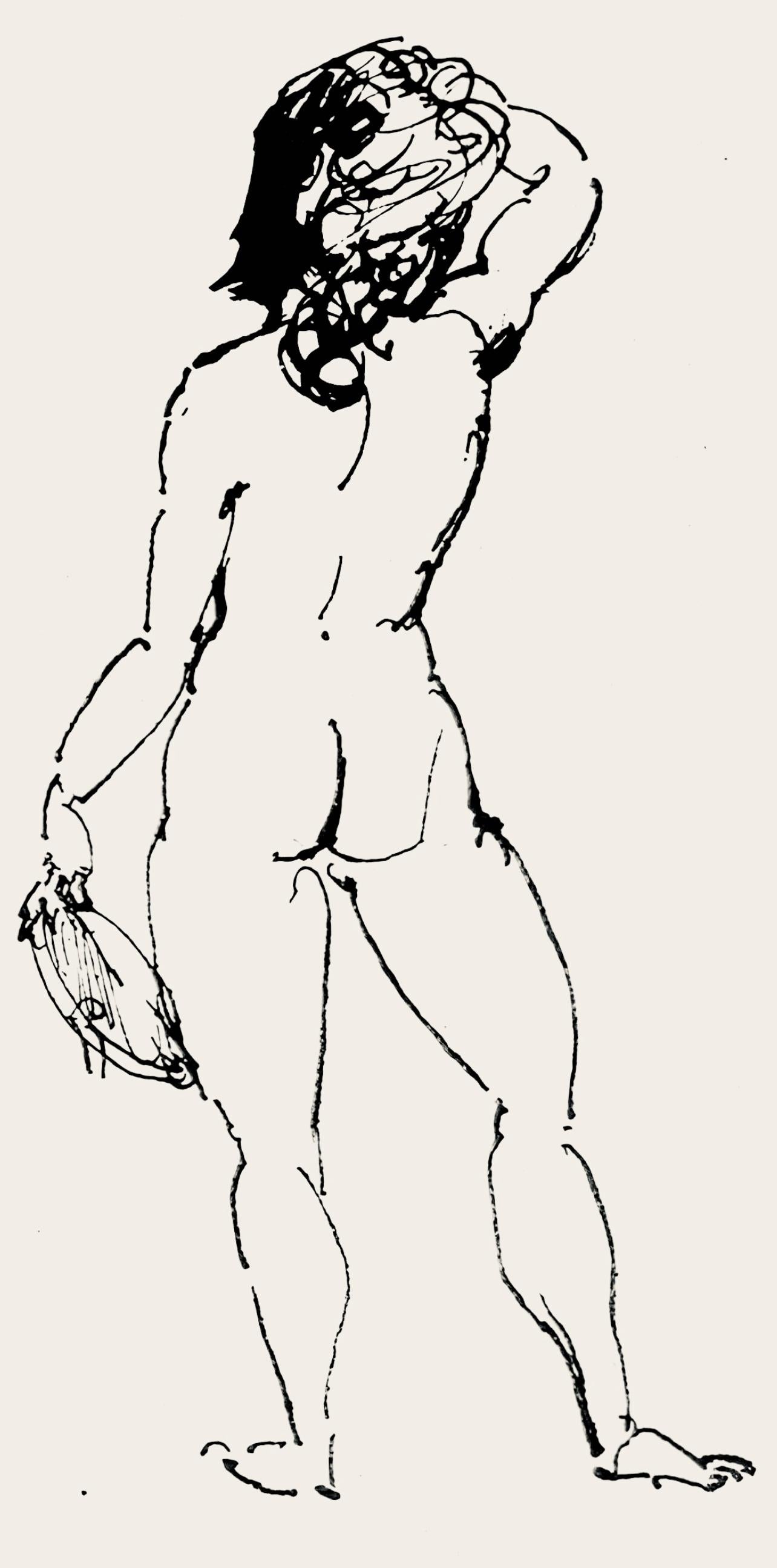 Pablo Picasso Figurative Print - Picasso, Composition (Hodorisch B2), Le manuscrit trouvé dans un chapeau (after)