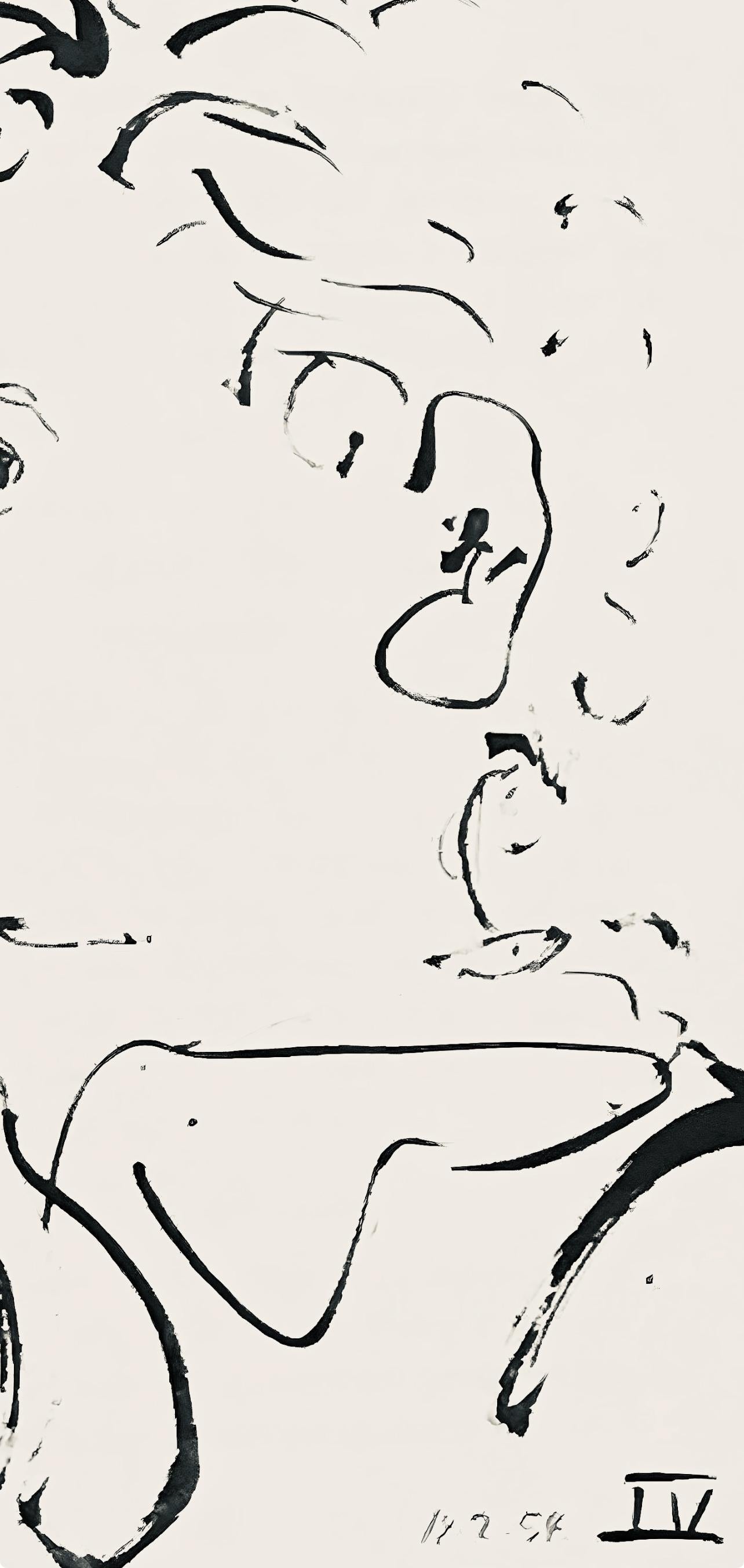 Picasso, Composition (Horodisch B19), Mystification (after) - White Figurative Print by Pablo Picasso