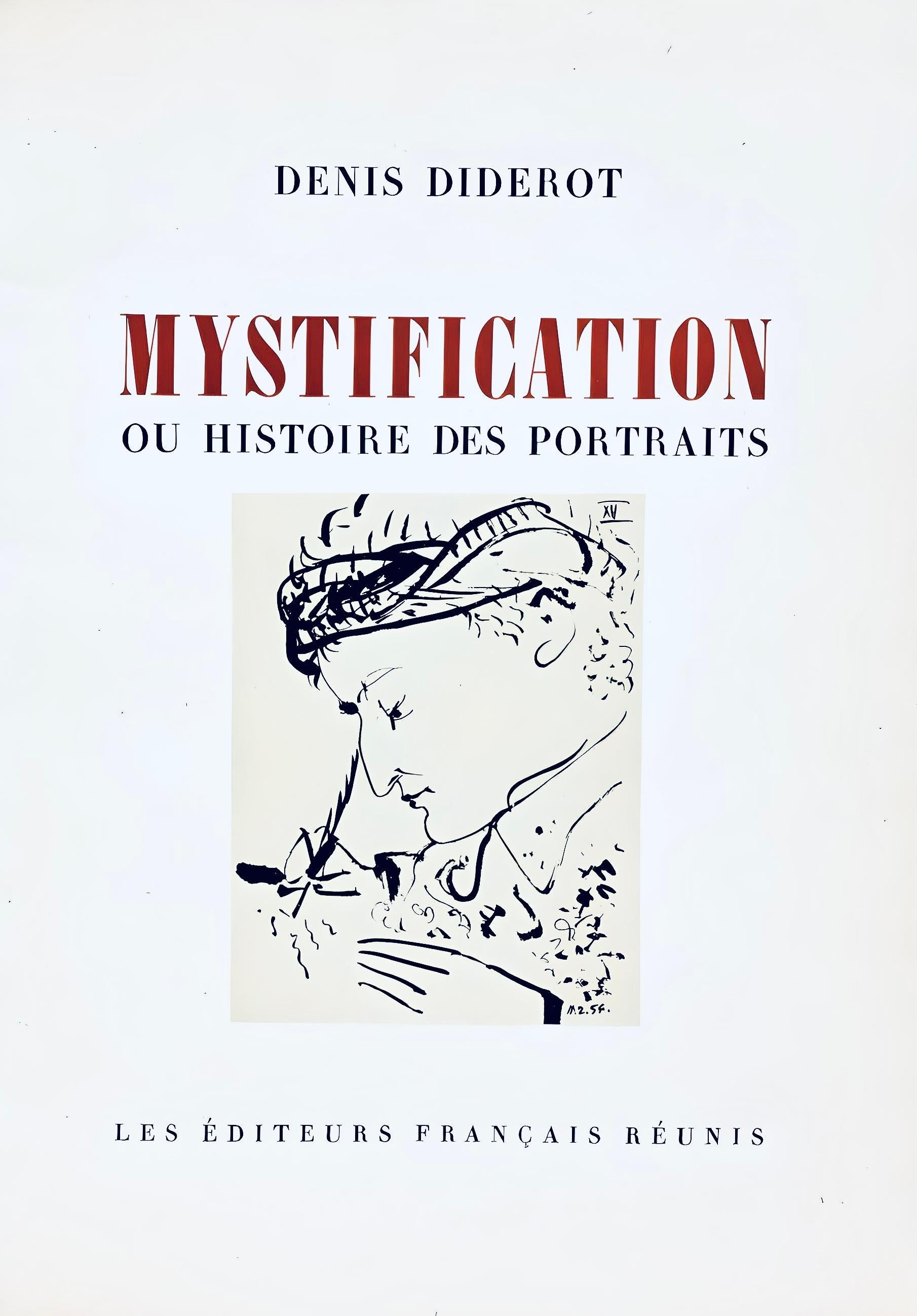 Picasso, Composition (Horodisch B19), Mystification (après) - Blanc Landscape Print par Pablo Picasso