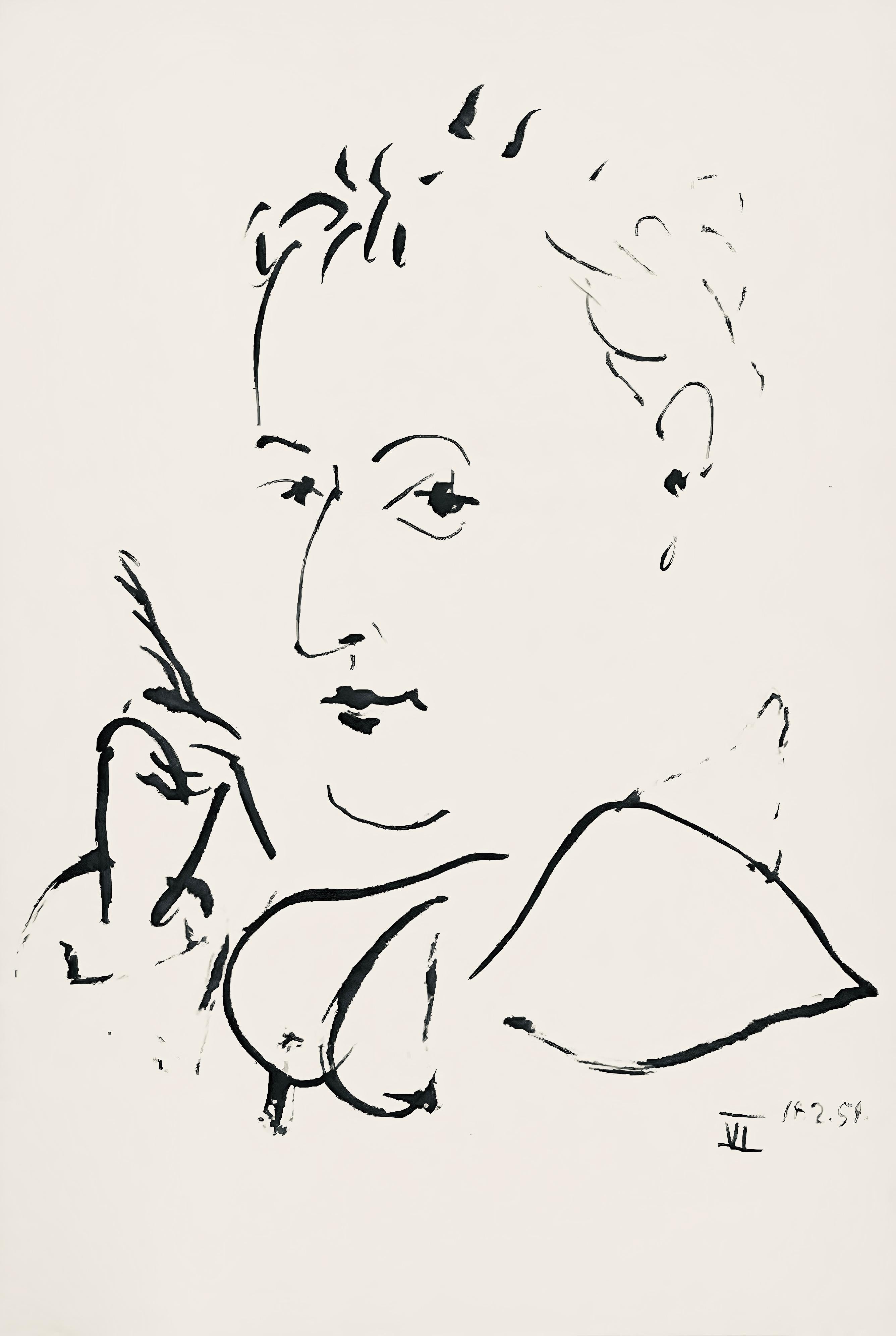 Landscape Print Pablo Picasso - Picasso, Composition (Horodisch B19), Mystification (après)