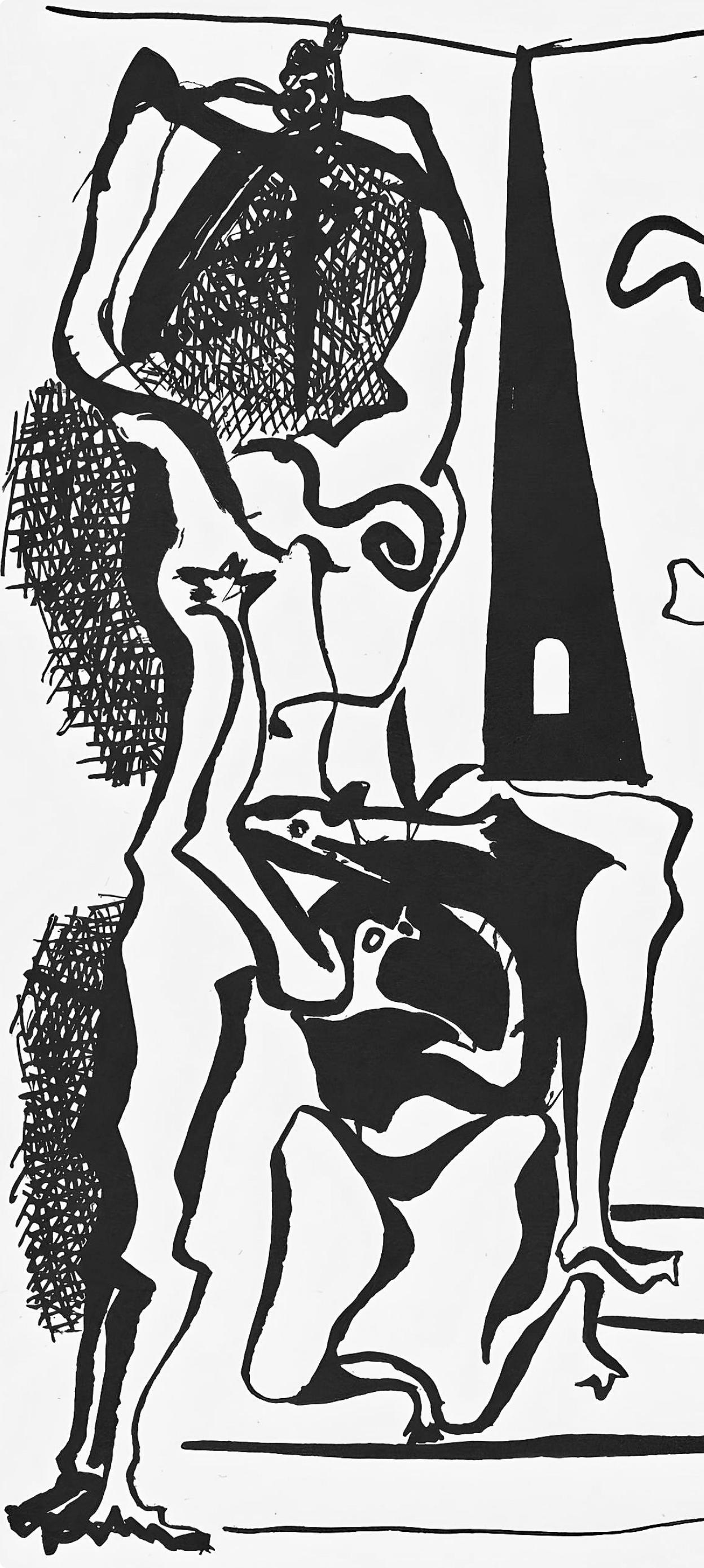 Picasso, Composition (J/Vollard 193; Monod 10485), Hélène chez Archimède (after) - Print by Pablo Picasso