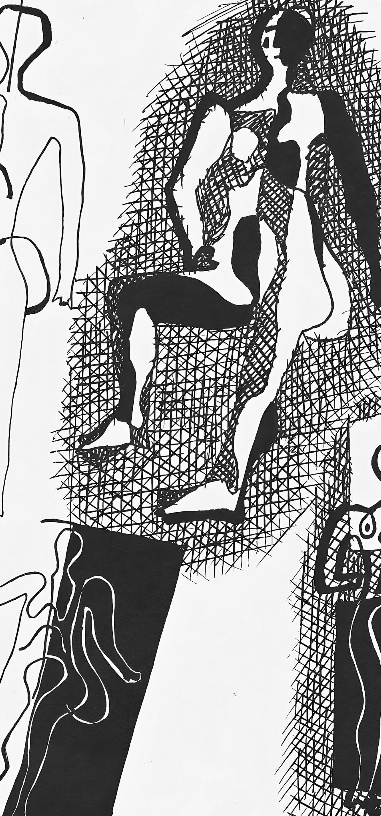 Picasso, Composition (J/Vollard 193; Monod 10485), Hélène chez Archimède (after) - Cubist Print by Pablo Picasso