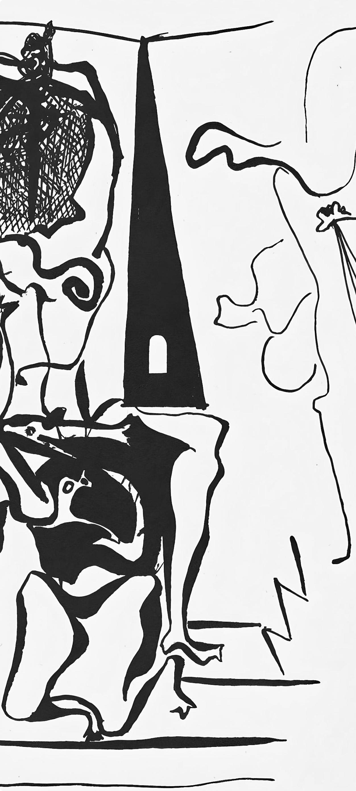 Picasso, Composition (J/Vollard 193; Monod 10485), Hélène chez Archimède (after) - Cubist Print by Pablo Picasso
